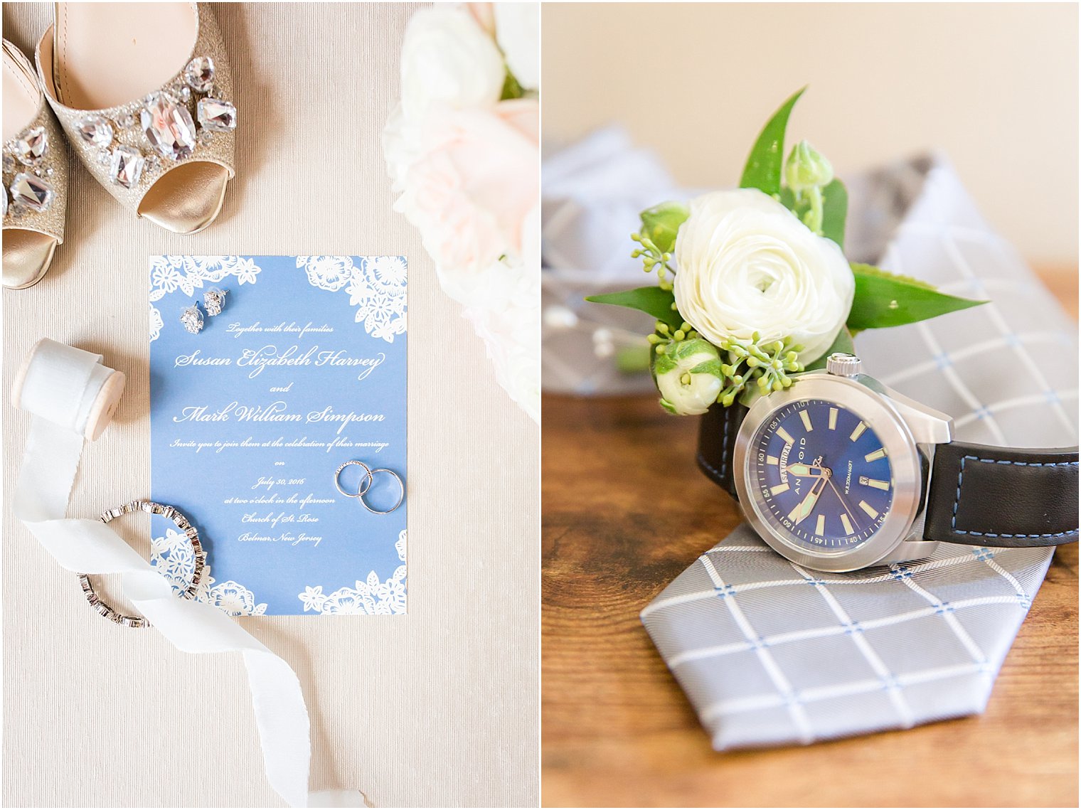 Boutonniere by Mueller’s Flower’s and Gifts | Invitation by Minted