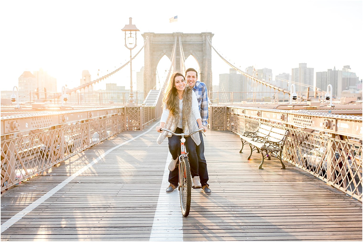 Tandem bike engagement session