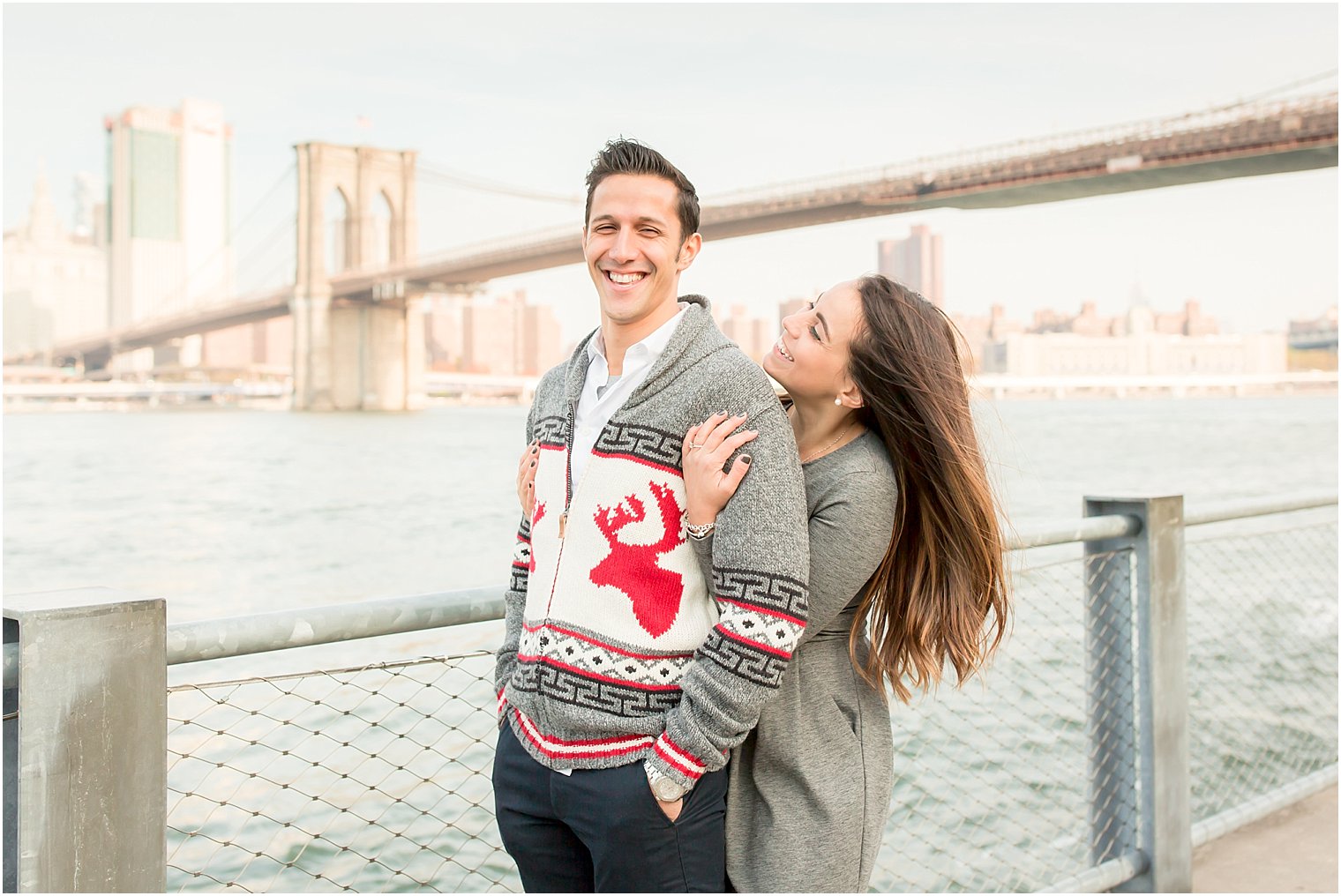 NYC skyline engagement session