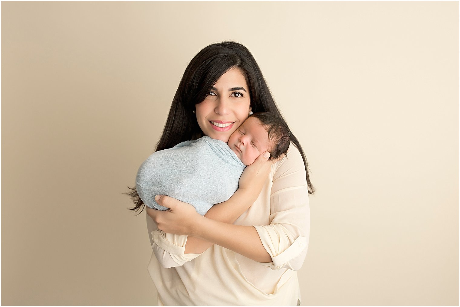 Classic newborn and mother portrait