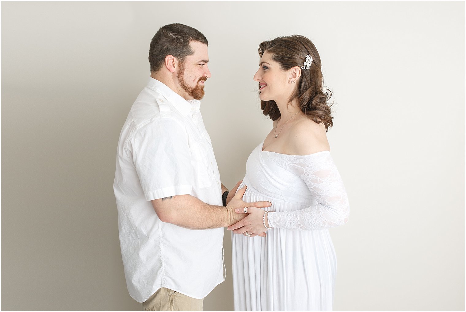 Joyful parents awaiting baby