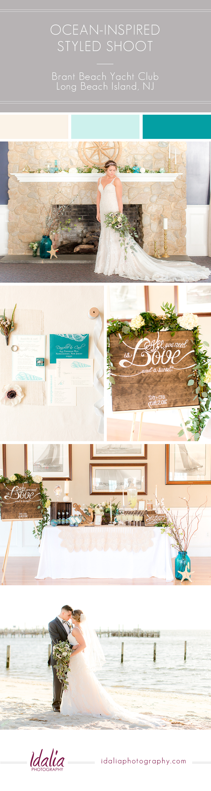 Brant Beach Yacht Club Wedding Design by Bogath Events | Photos by Idalia Photography