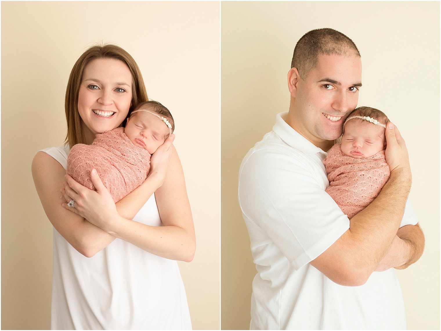 Baby girl with parents