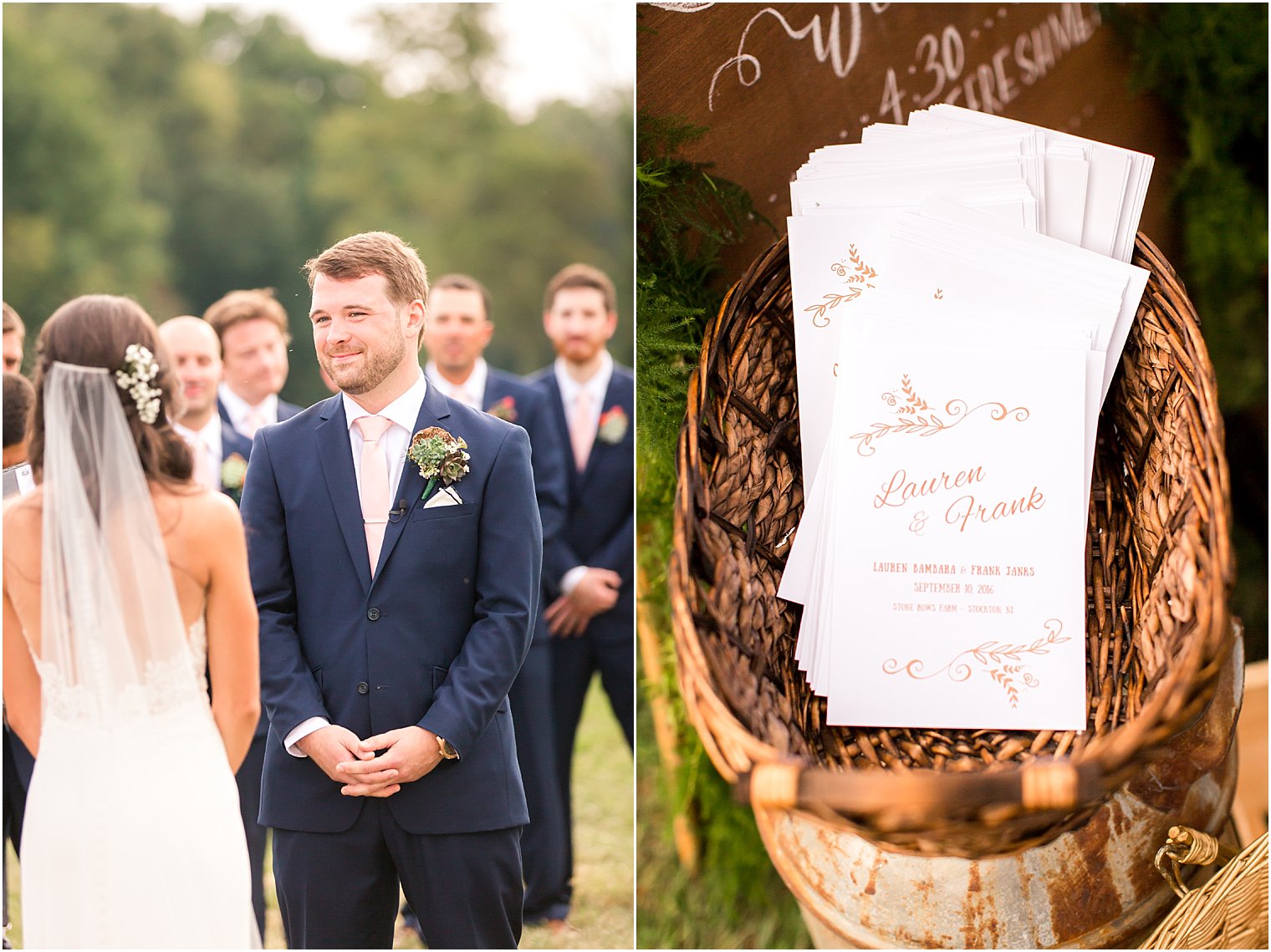 Wedding Ceremony at Stone Row Farms in Stockton, NJ