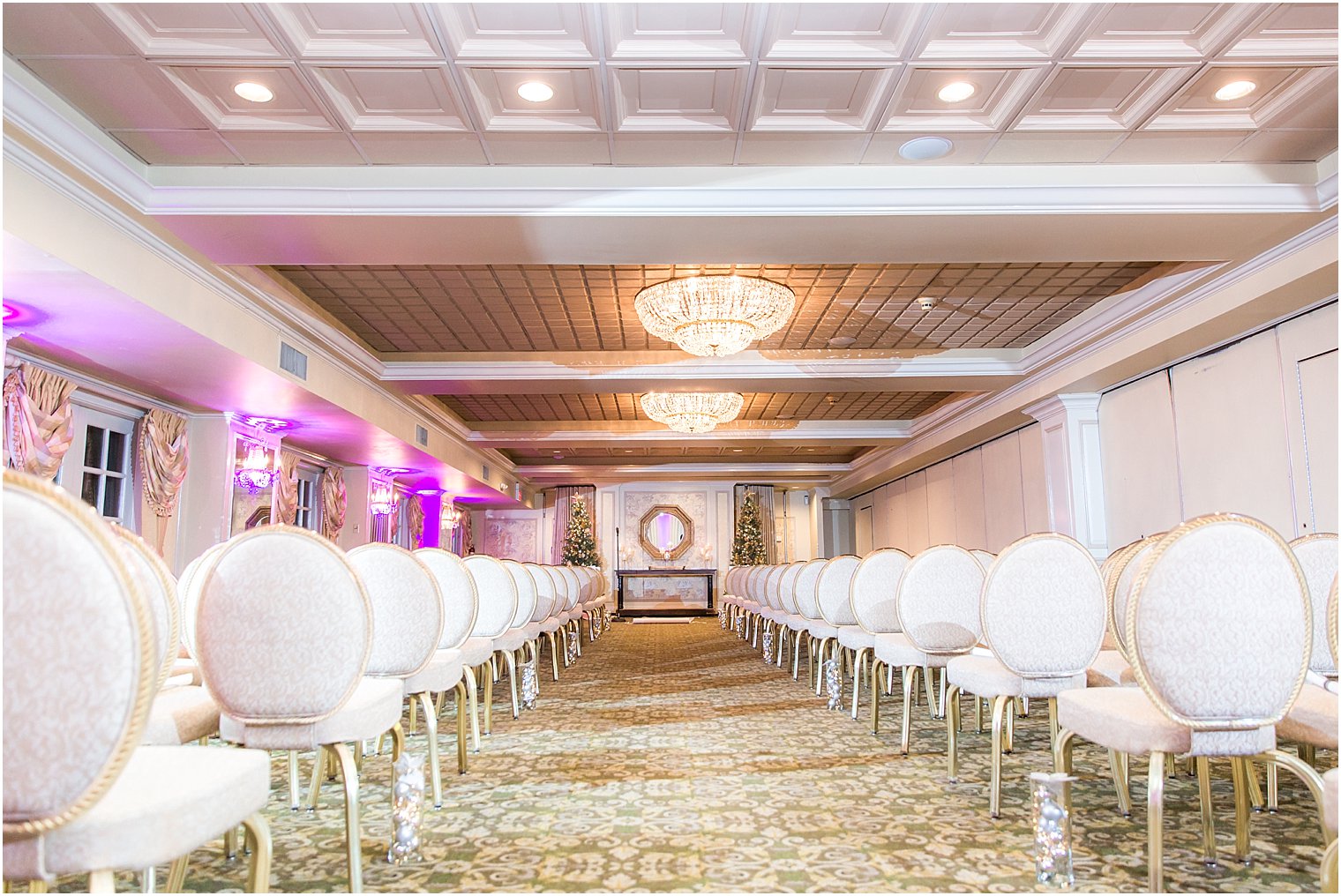 Indoor wedding ceremony for winter wedding at Olde Mill Inn