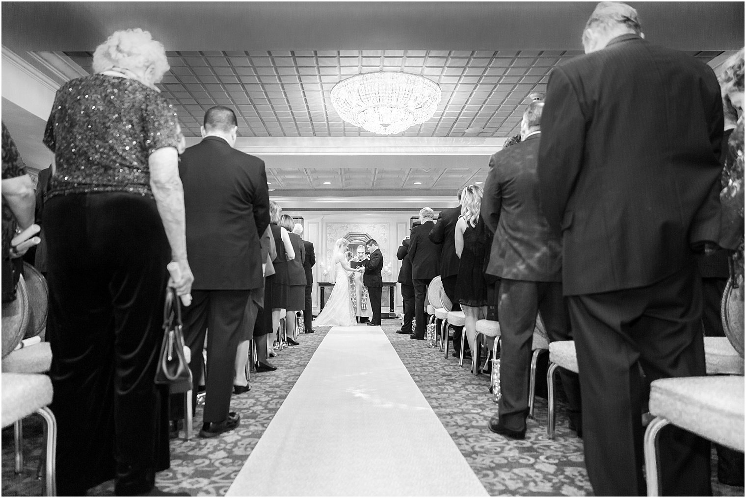 Indoor wedding ceremony for winter wedding at Olde Mill Inn