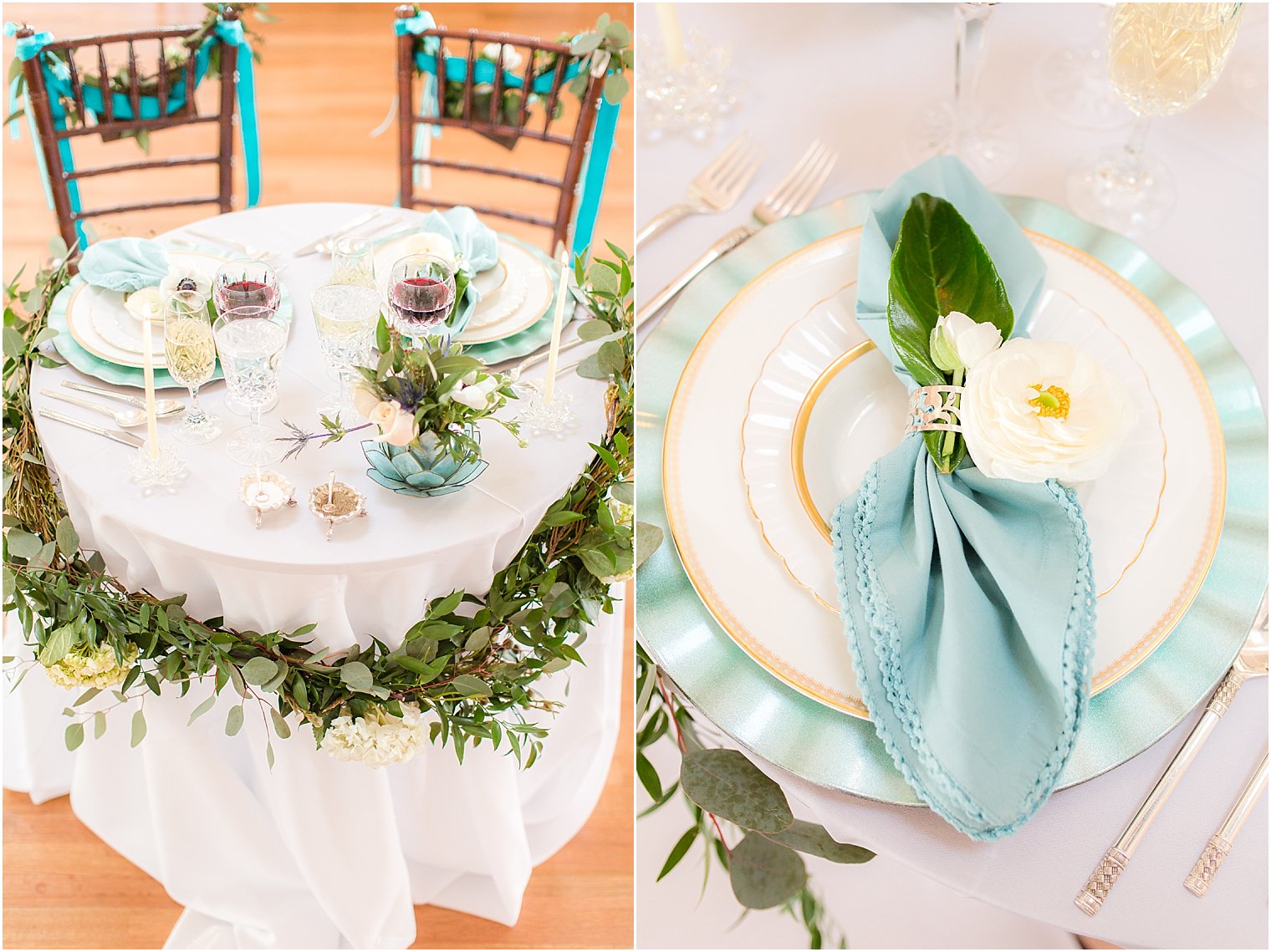 Brant Beach Yacht Club Wedding table settings