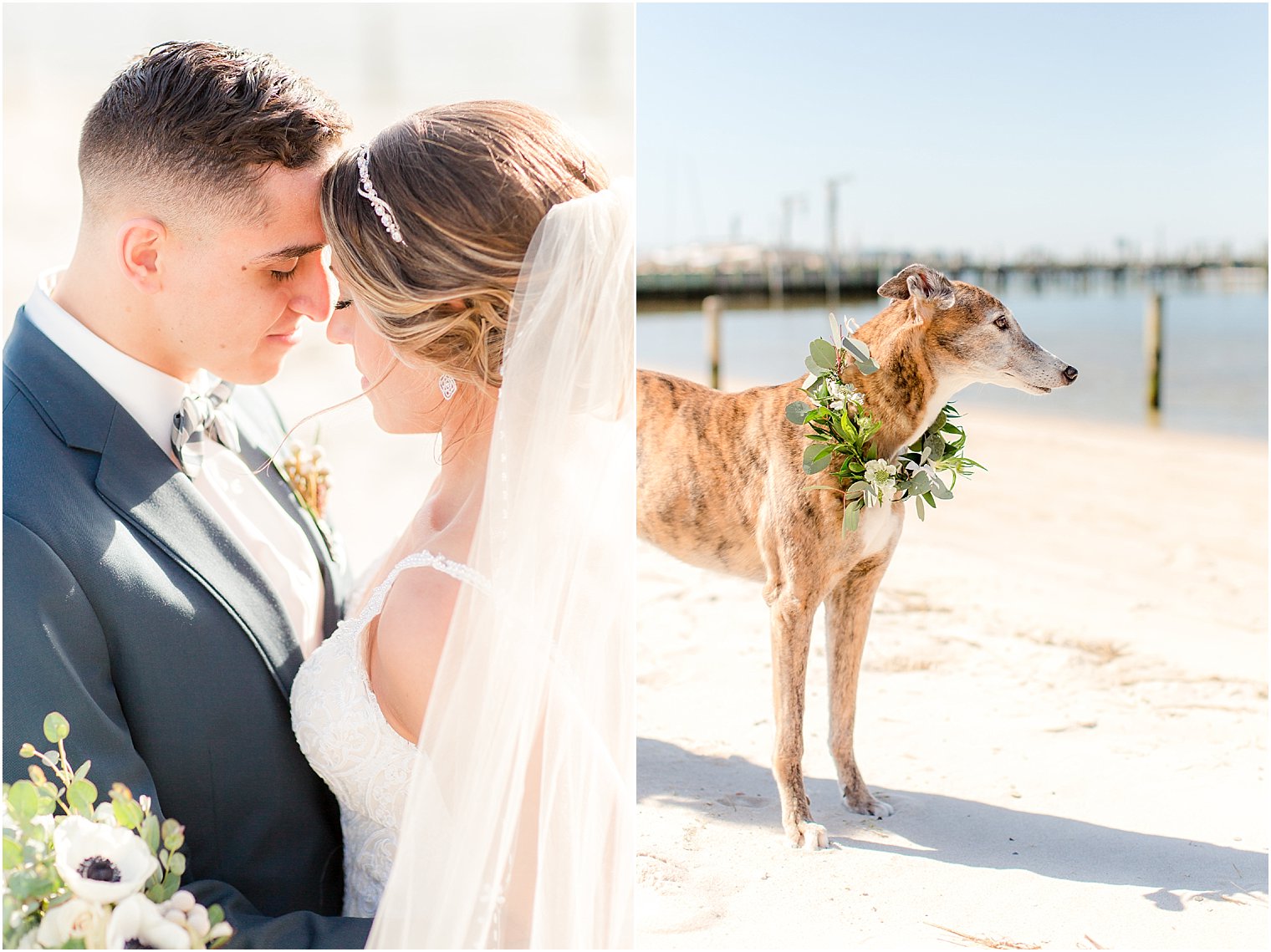 Backlit wedding photos at Brant Beach Yacht Club Wedding