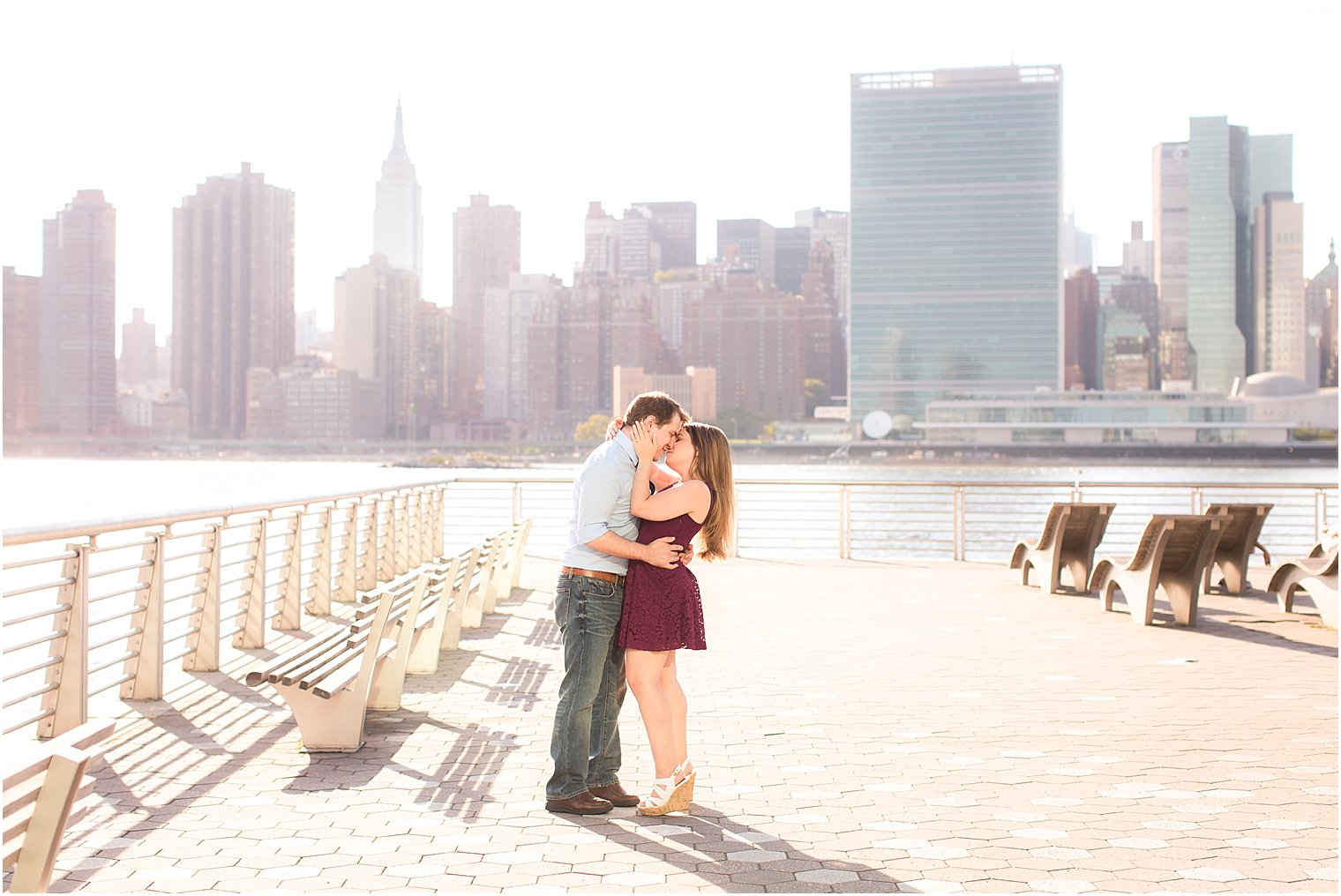 Gantry Plaza State Park Engagement Photo