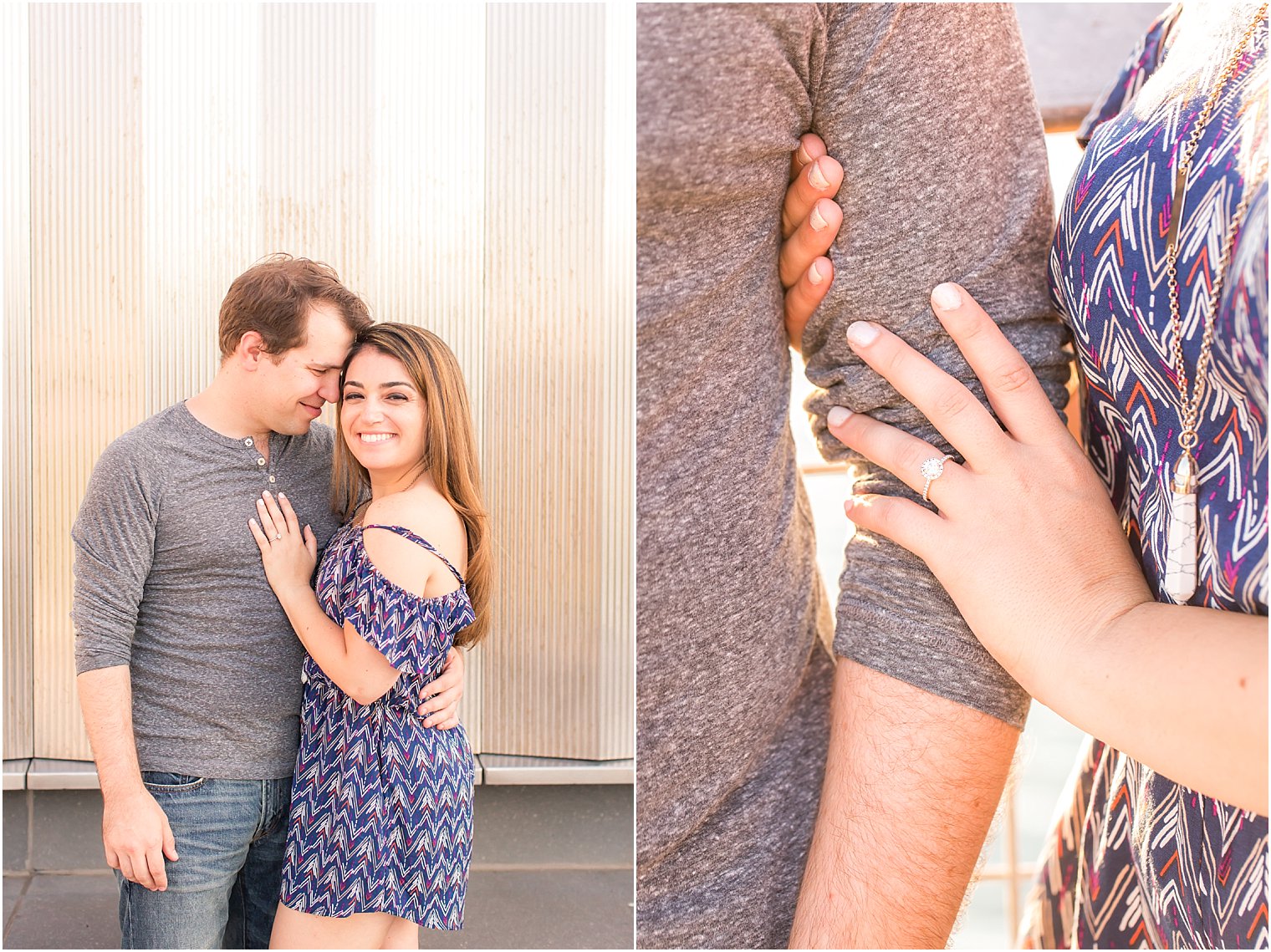 Engagement photos at Gantry State Plaza