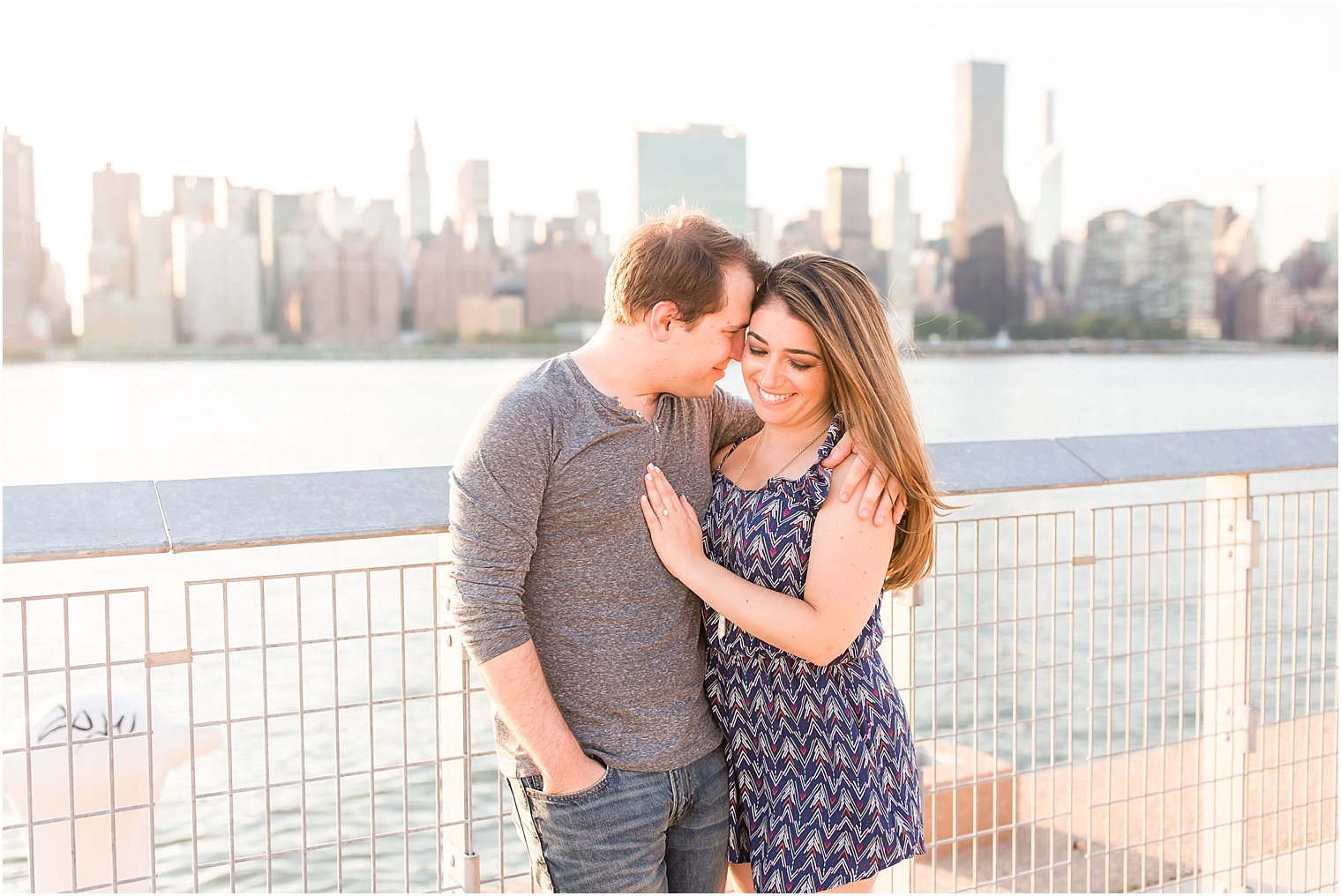 Long Island City couple in love