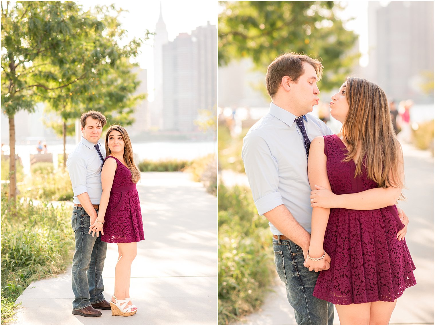 Fun couple engagement photos