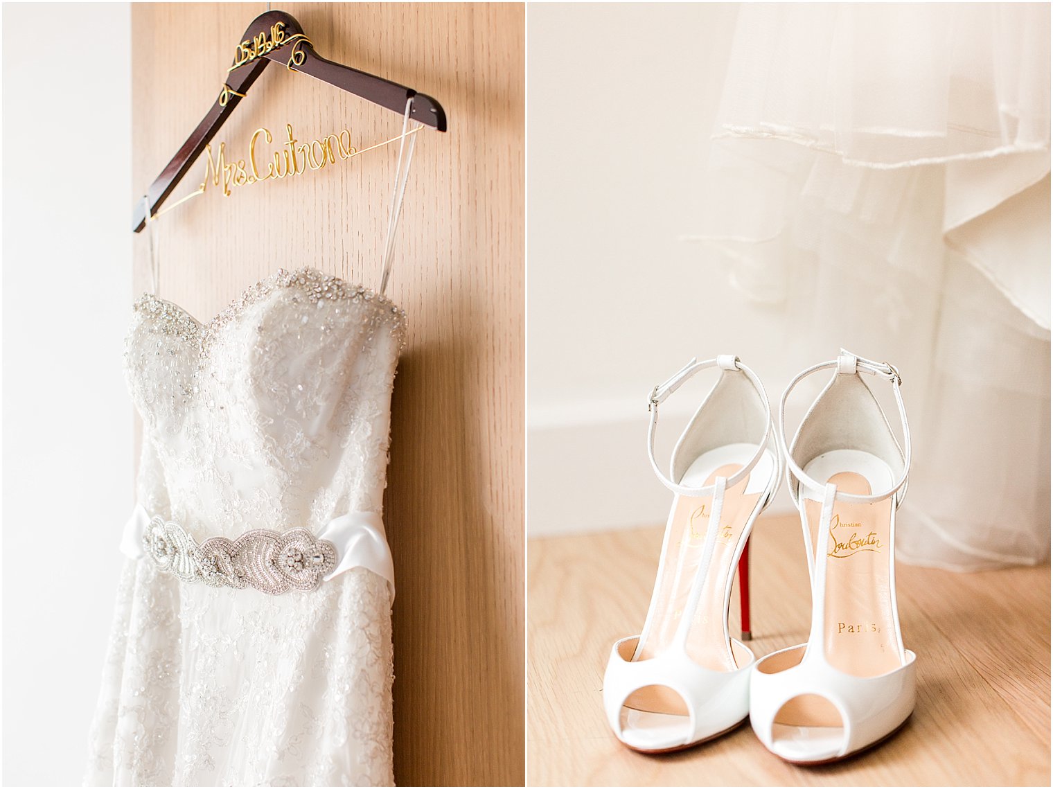 Custom hanger for wedding dress