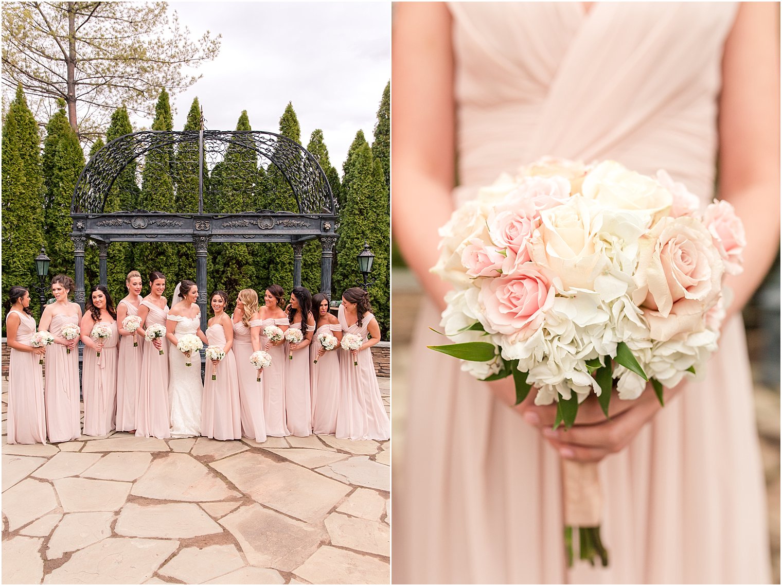 Bridesmaids in Pink at Park Savoy Estate | Photo by Idalia Photography