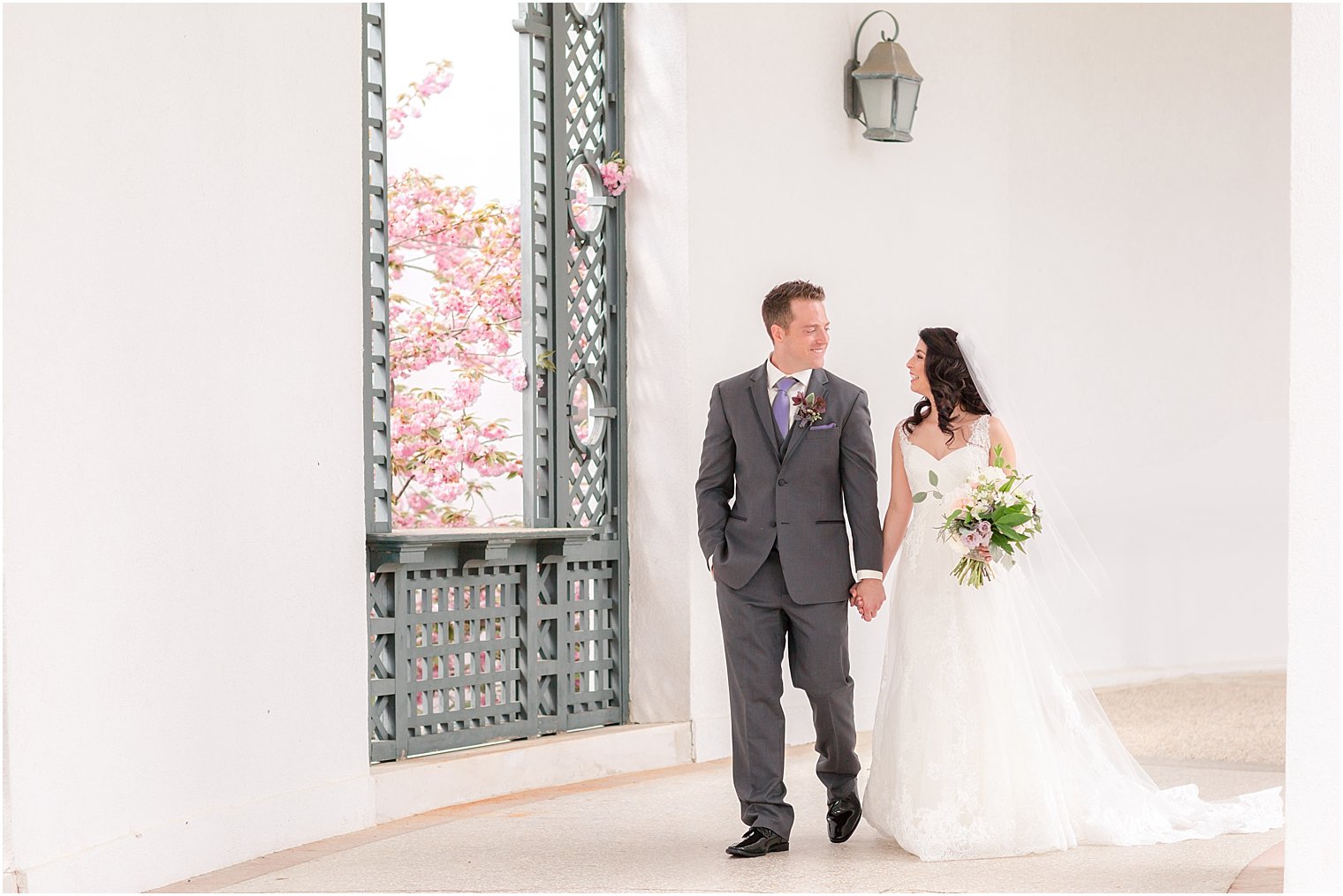 Wedding photo at Monmouth University Library Gardens | Idalia Photography