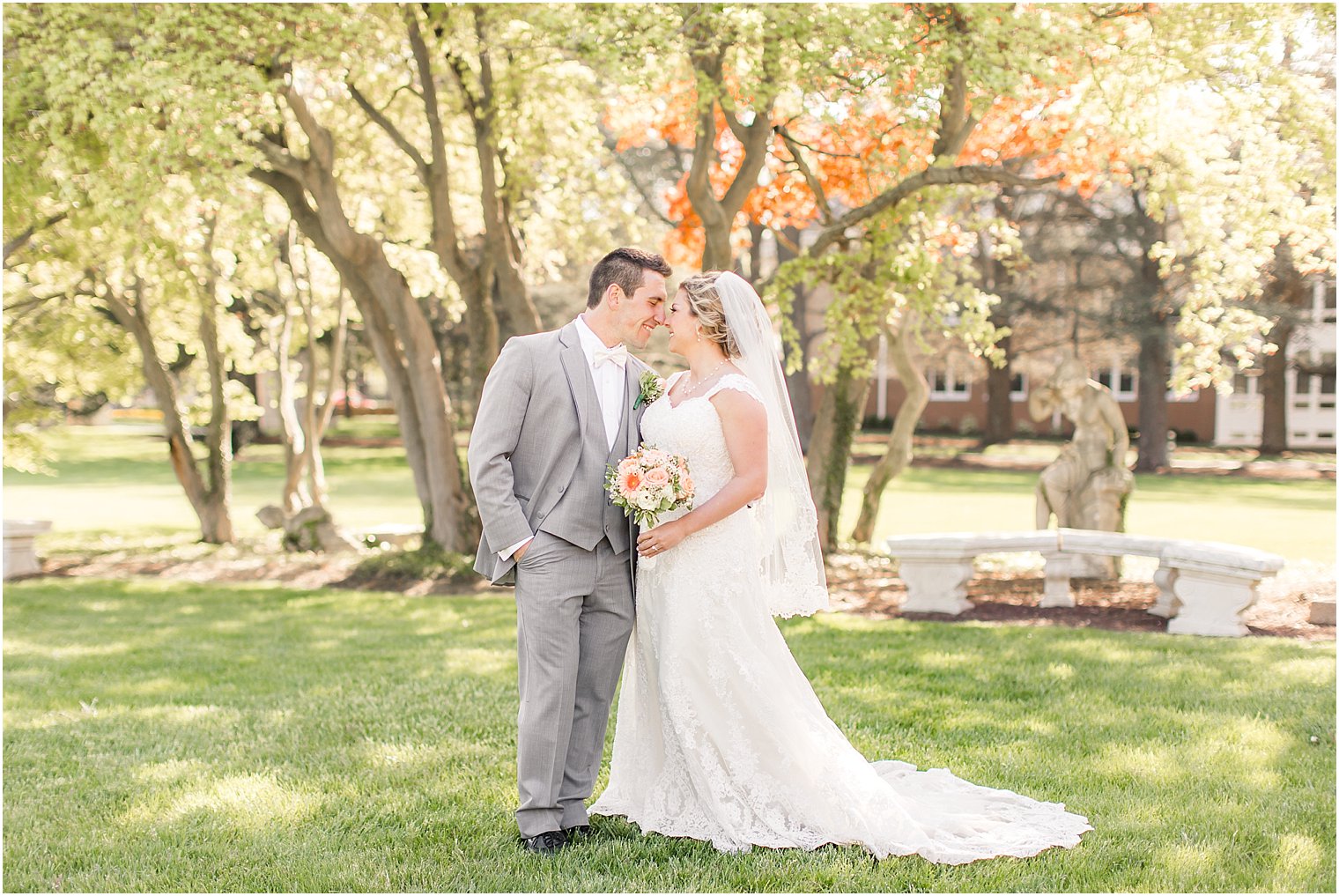 Spring NJ wedding portrait of bride and groom | Photo by Idalia Photography