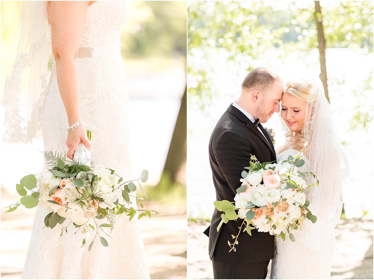 Romantic portrait of bride and groom at Indian Trail Club | Photo by Idalia Photography