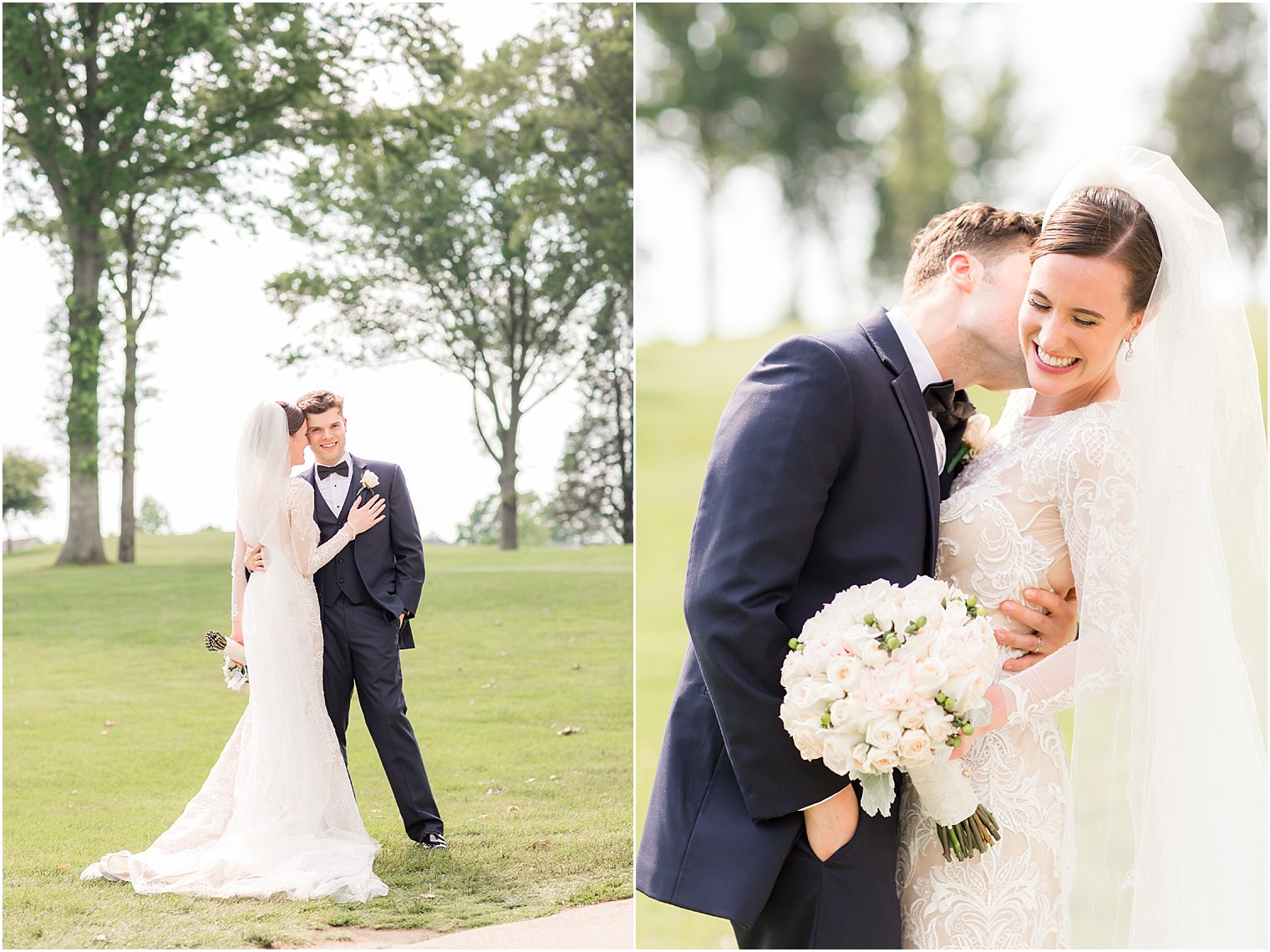 Bride and groom at Battleground Country Club