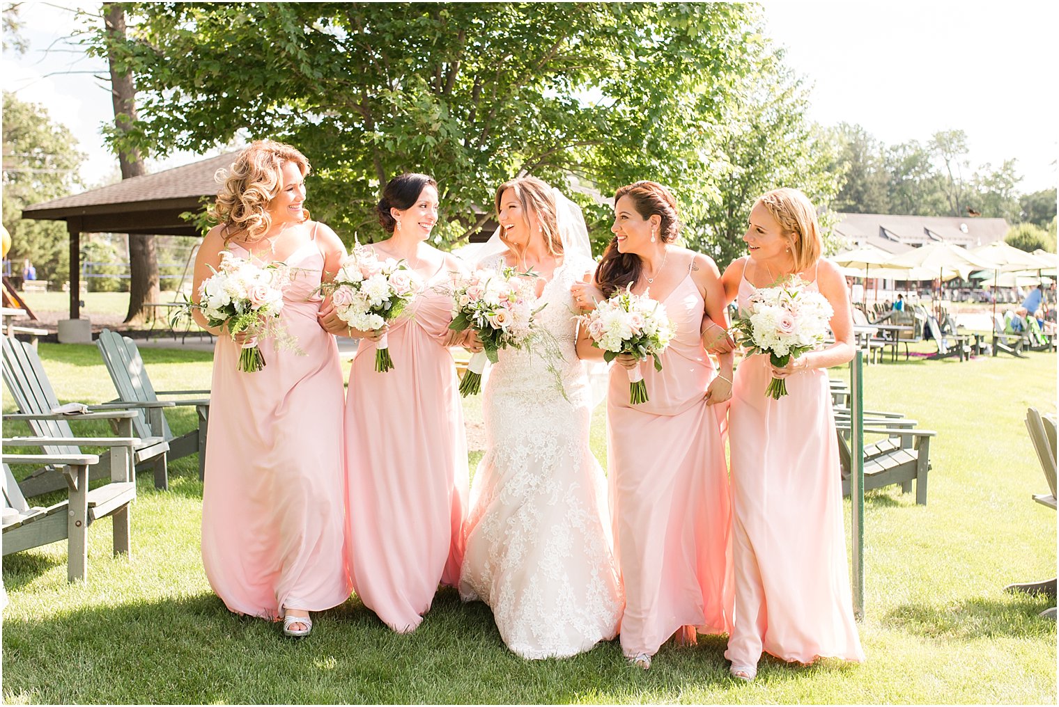 Bridesmaids at Lake Valhalla Club Wedding | Idalia Photography