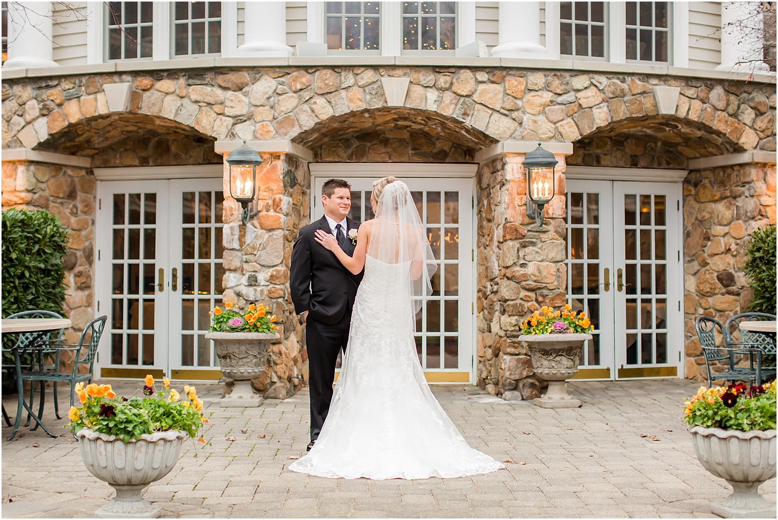 Elegant bride and groom photo at Olde Mill Inn | Photo by Idalia Photography