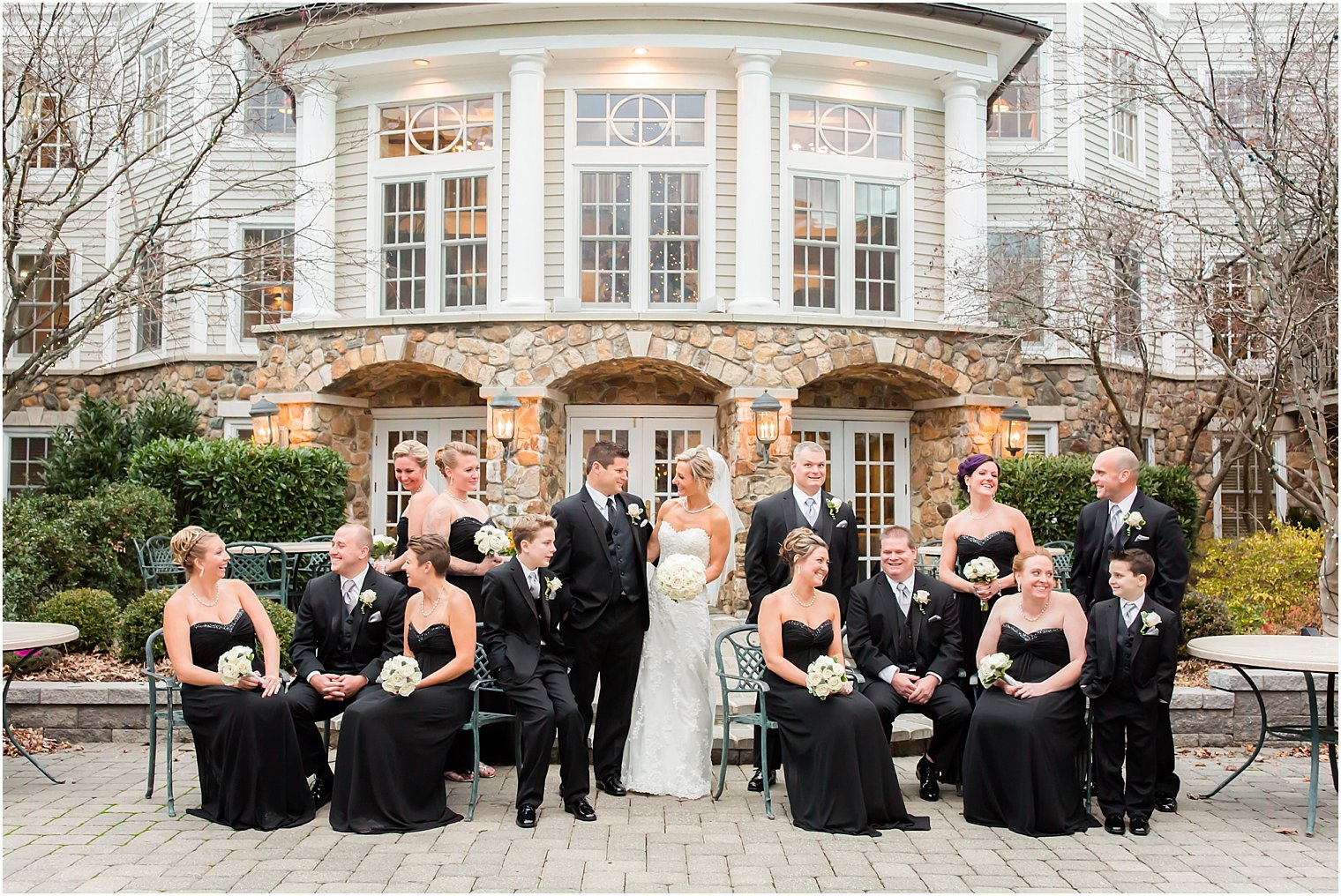 Formal bridal party photo at the Olde Mill Inn | Photo by Idalia Photography