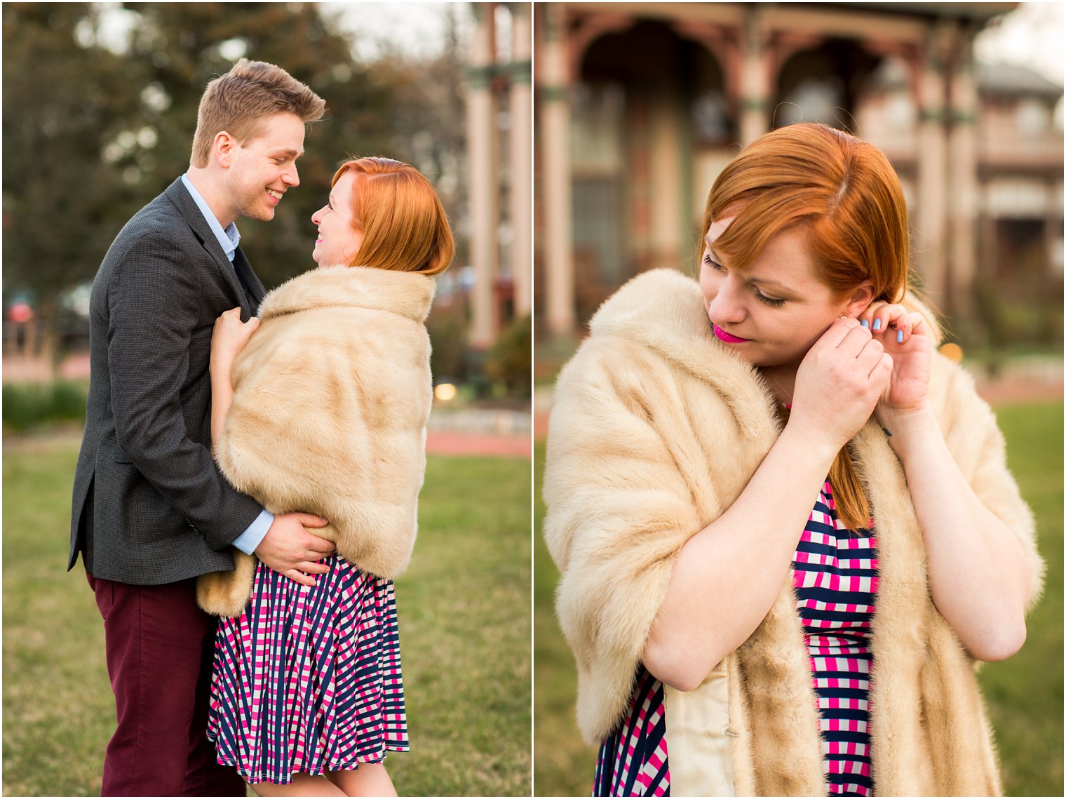 Joyful couple during wedding anniversary