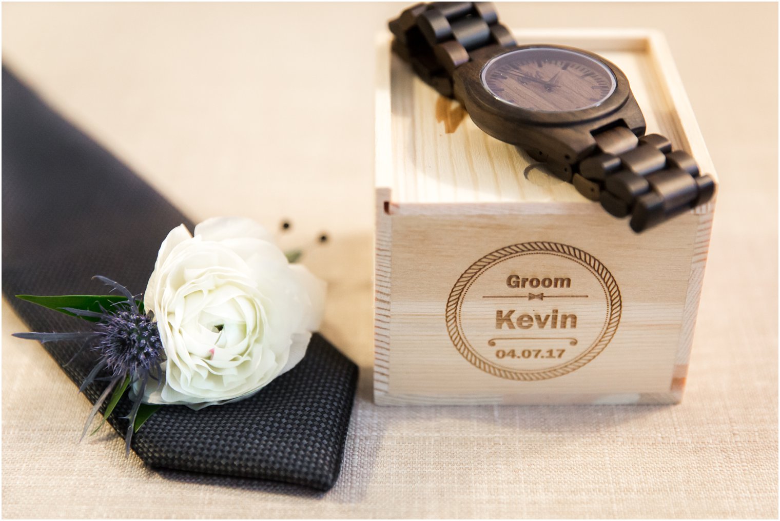 Groom boutonniere