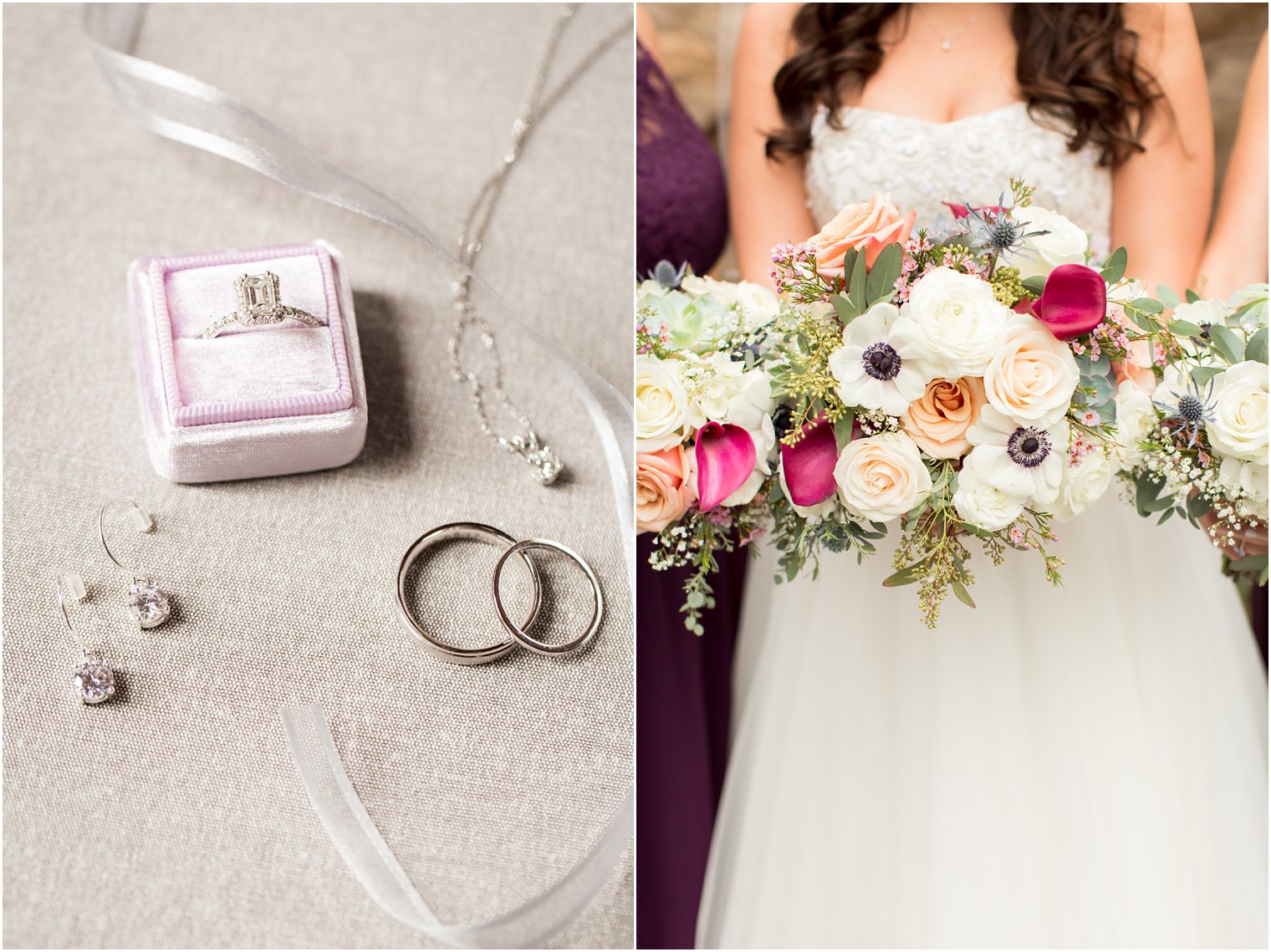 Bride's ring in purple Mrs. Box