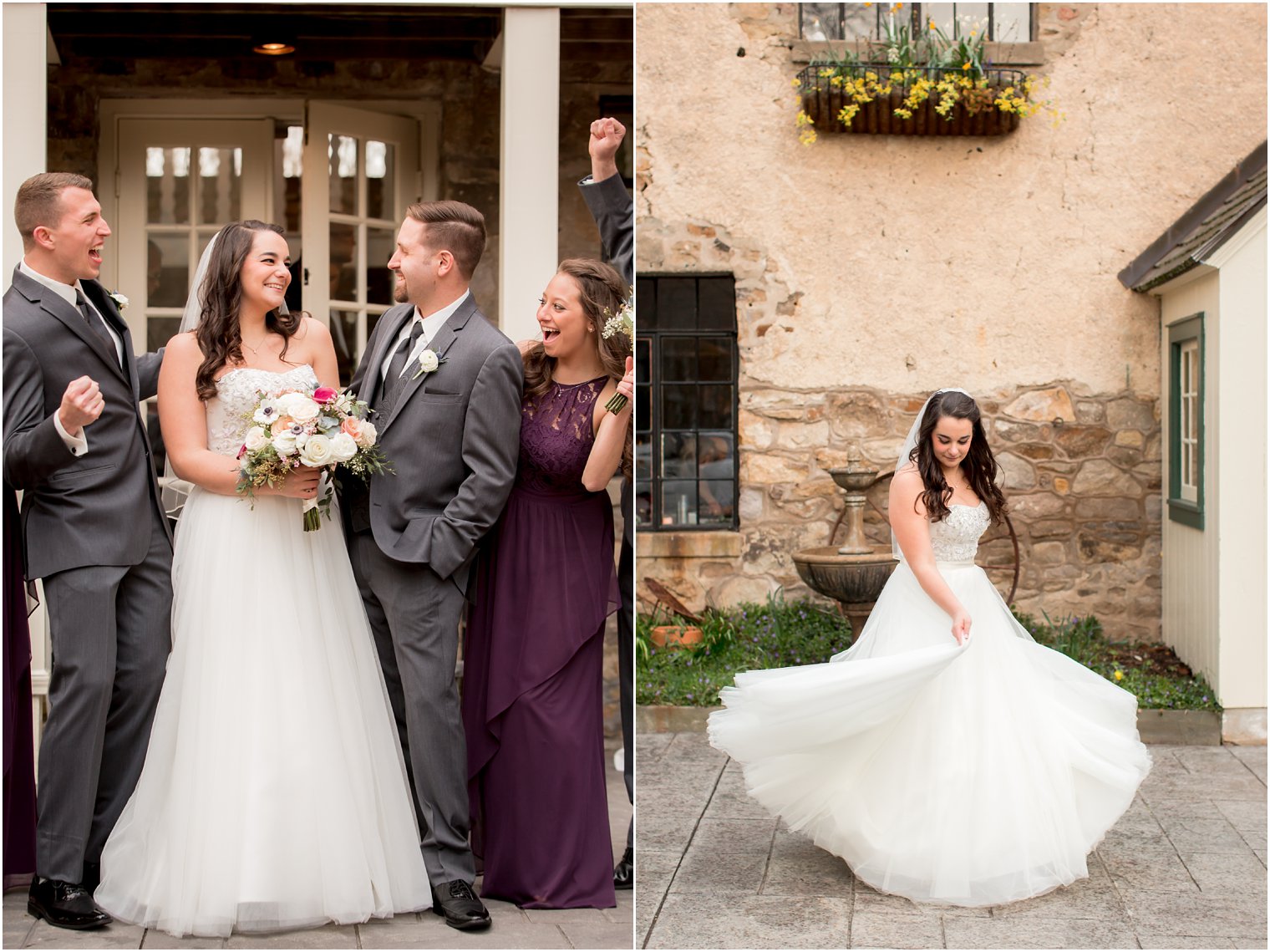 Rainy day wedding at HollyHedge Estate | Photo by PA Wedding Photographers Idalia Photography