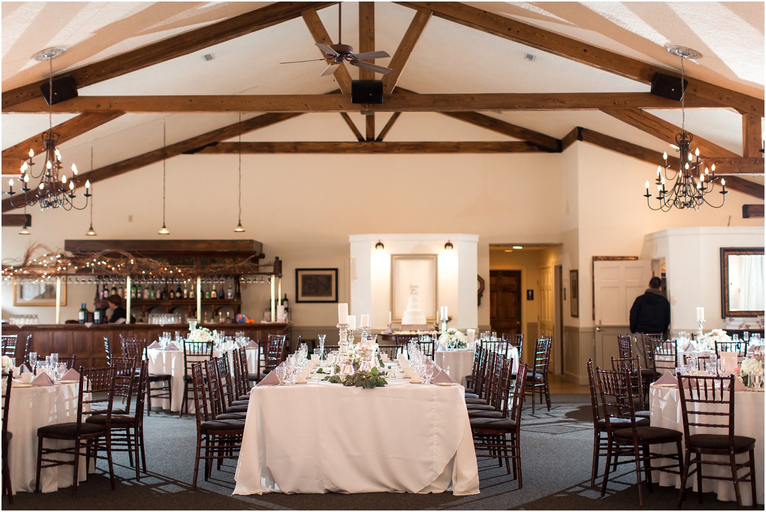 Reception ballroom at HollyHedge Estate | Photo by PA Wedding Photographers Idalia Photography