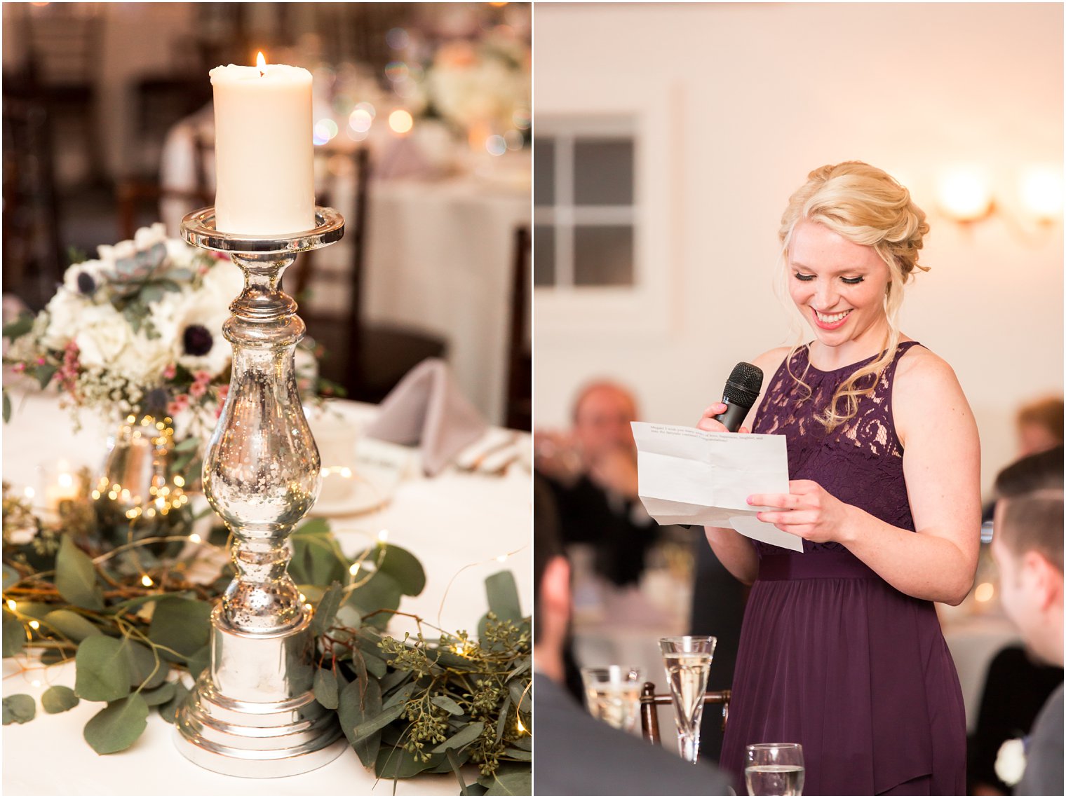 Candlelight reception at Holly Hedge | Photo by PA Wedding Photographers Idalia Photography