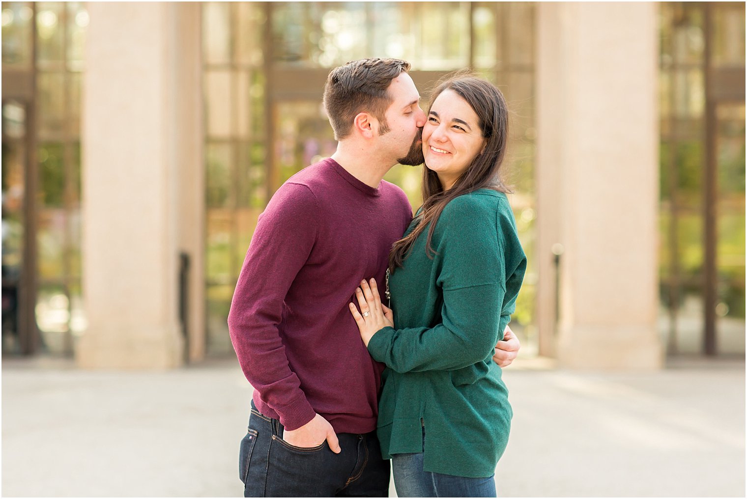 Authentic moment during engagement session | Photo by Idalia Photography