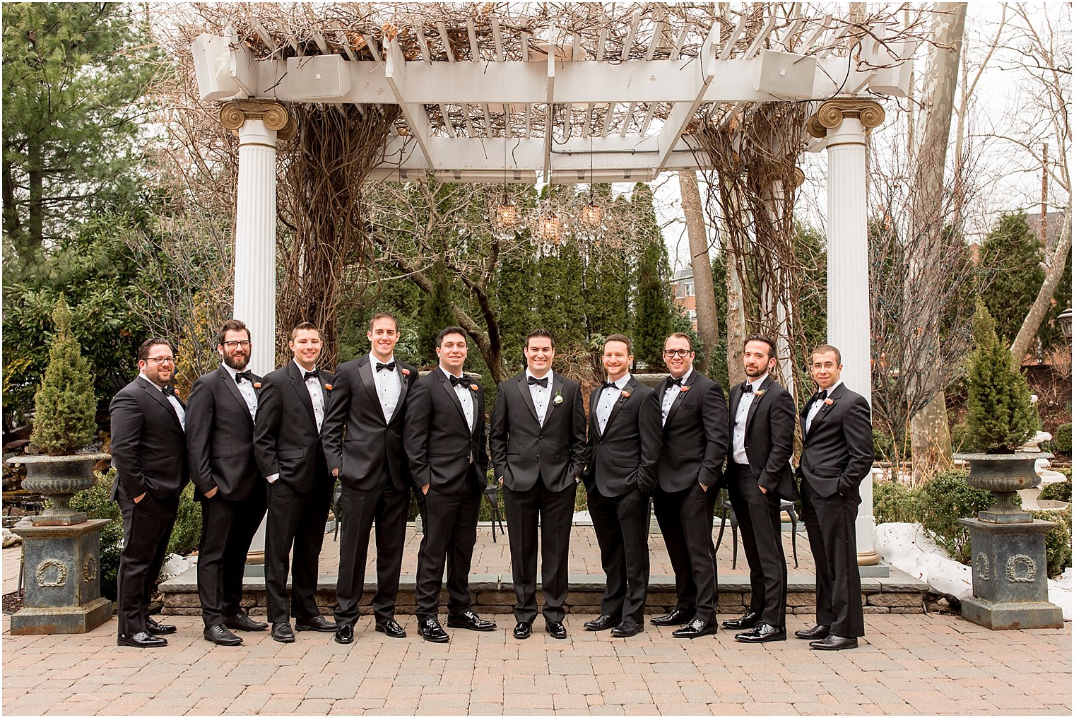 Classic groomsmen in black tuxedos | Photo by Idalia Photography