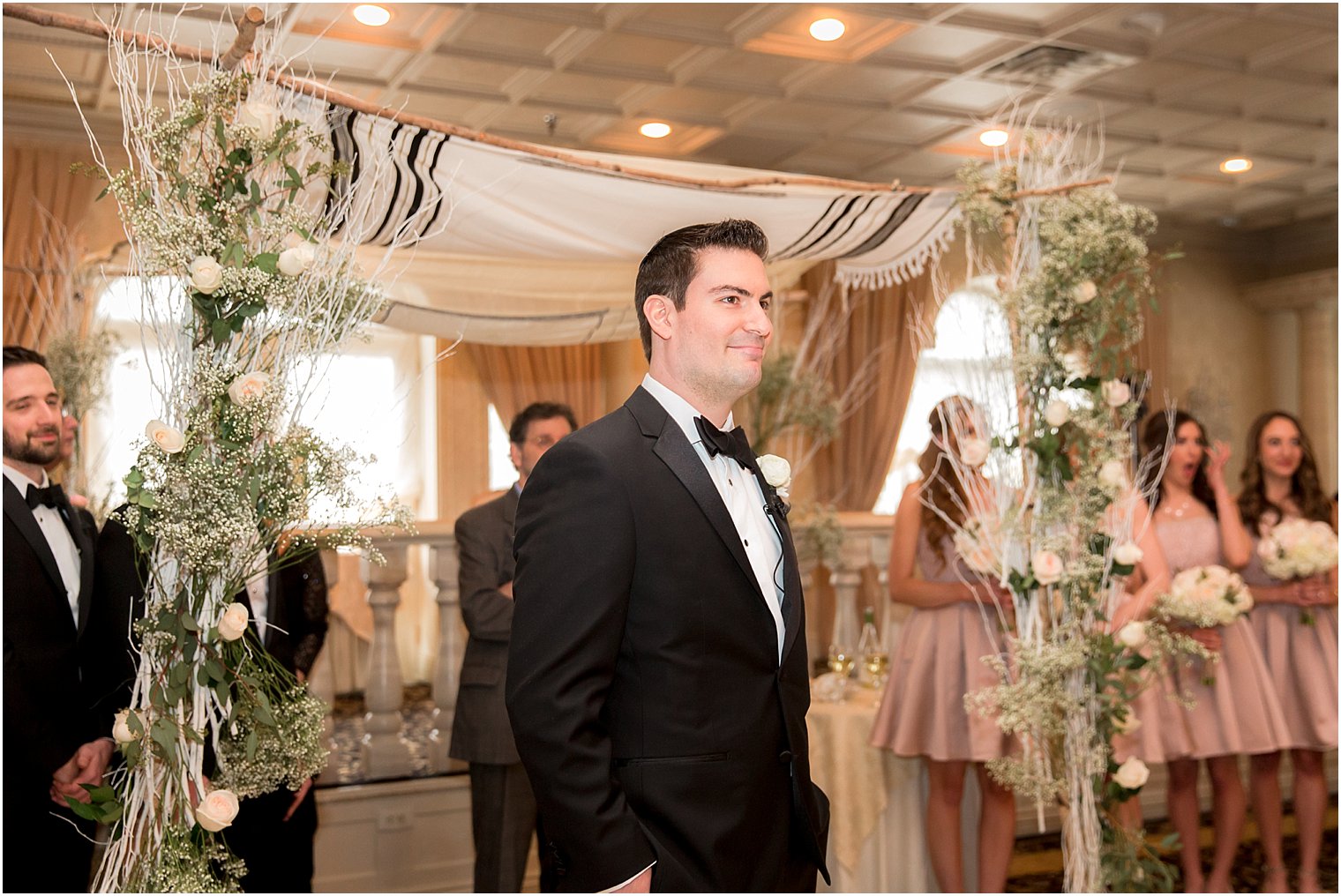 Groom's reaction during wedding ceremony | Photo by Idalia Photography