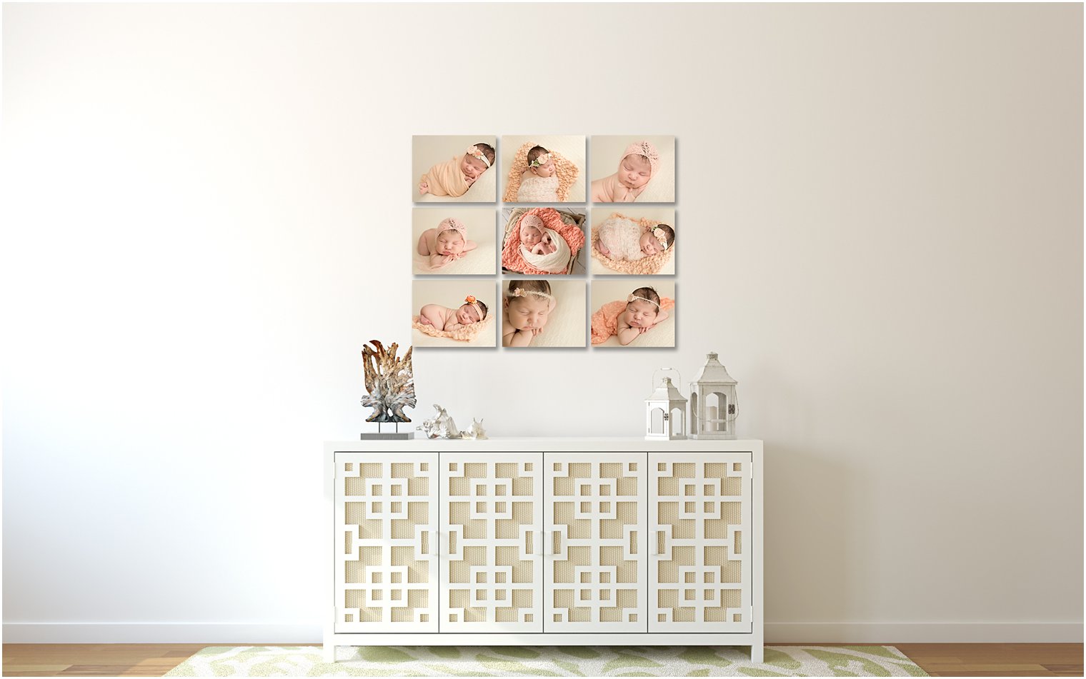 3x3 Canvas Grouping | Wall Art Inspiration by Idalia Photography