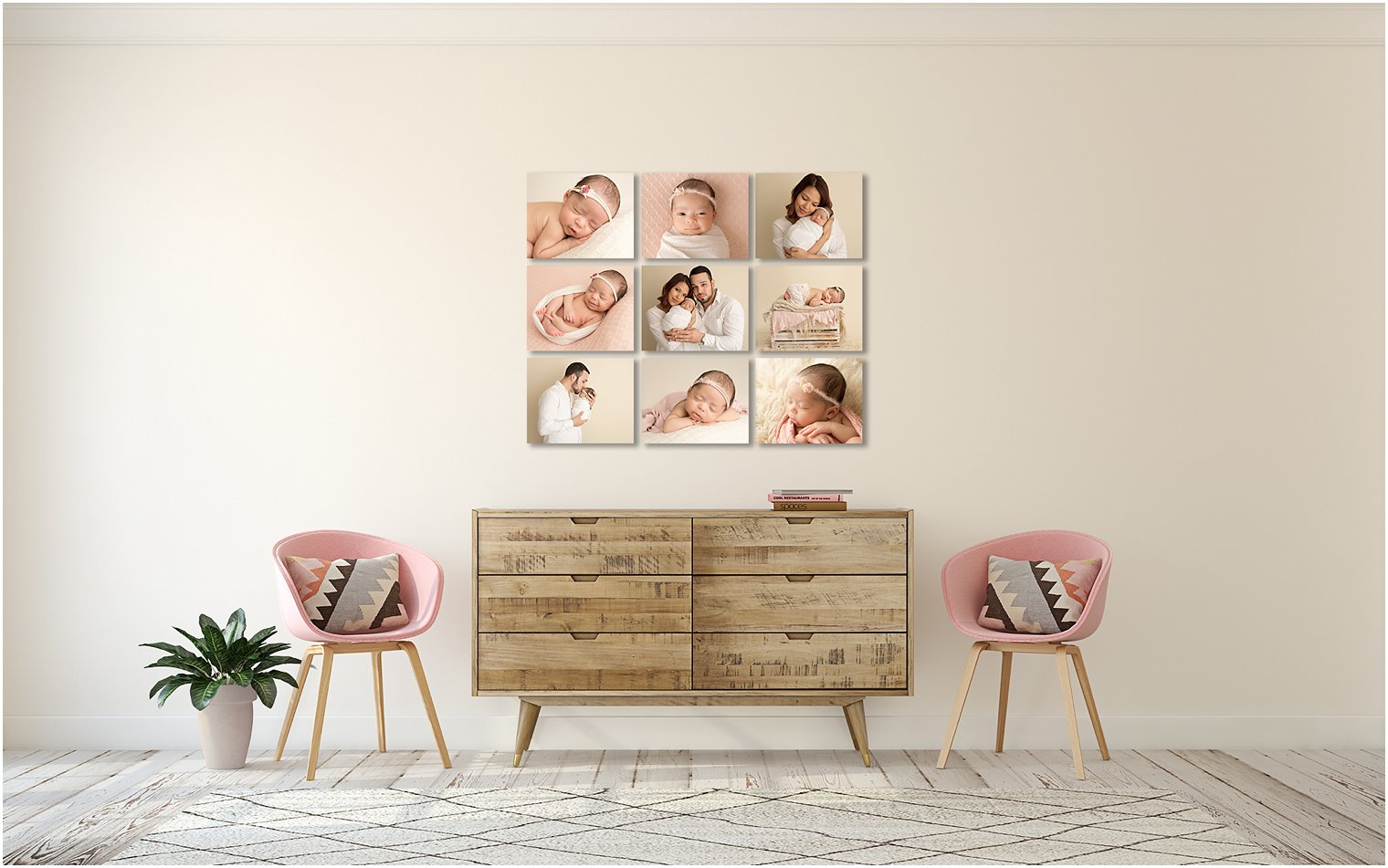 3x3 Canvas Grouping | Wall Art Inspiration by Idalia Photography