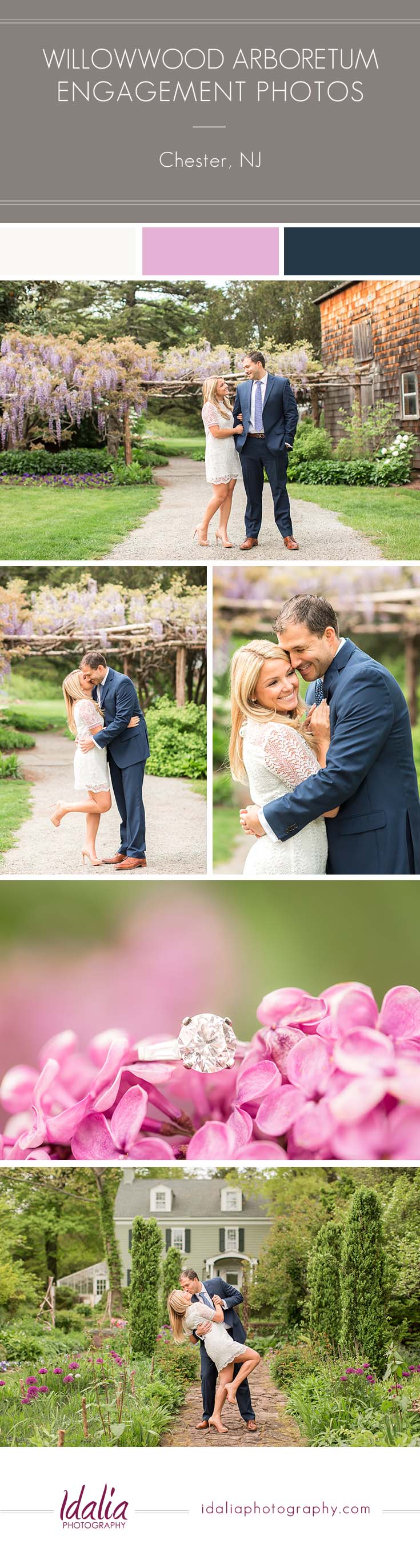 Willowwood Arboretum Engagement Photos | Chester NJ Engagement | Photos by Idalia Photography