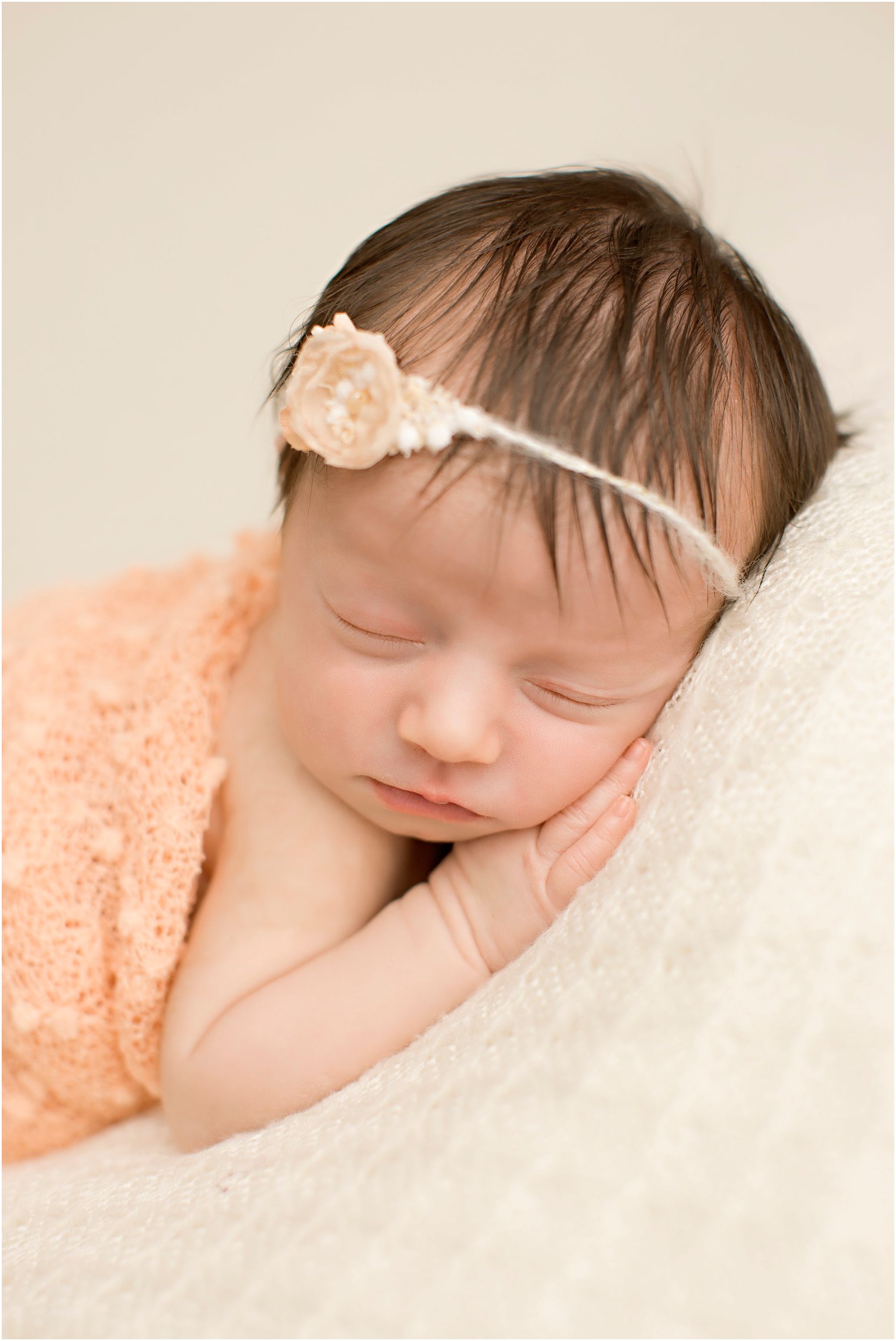 Macro photo of newborn baby girl | Photos by Idalia Photography