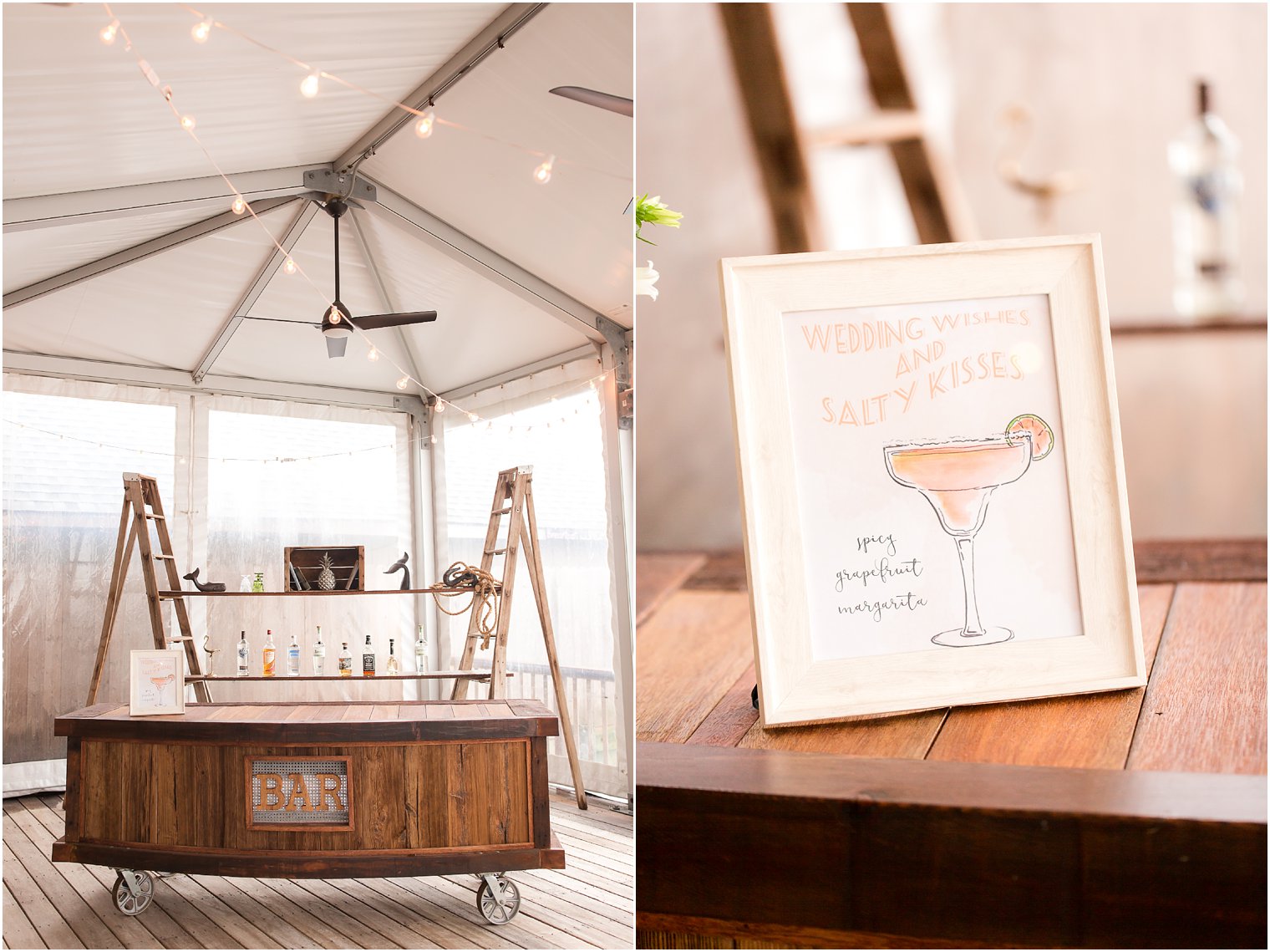 Bar cart by Rustic Drift | Photo by Idalia Photography