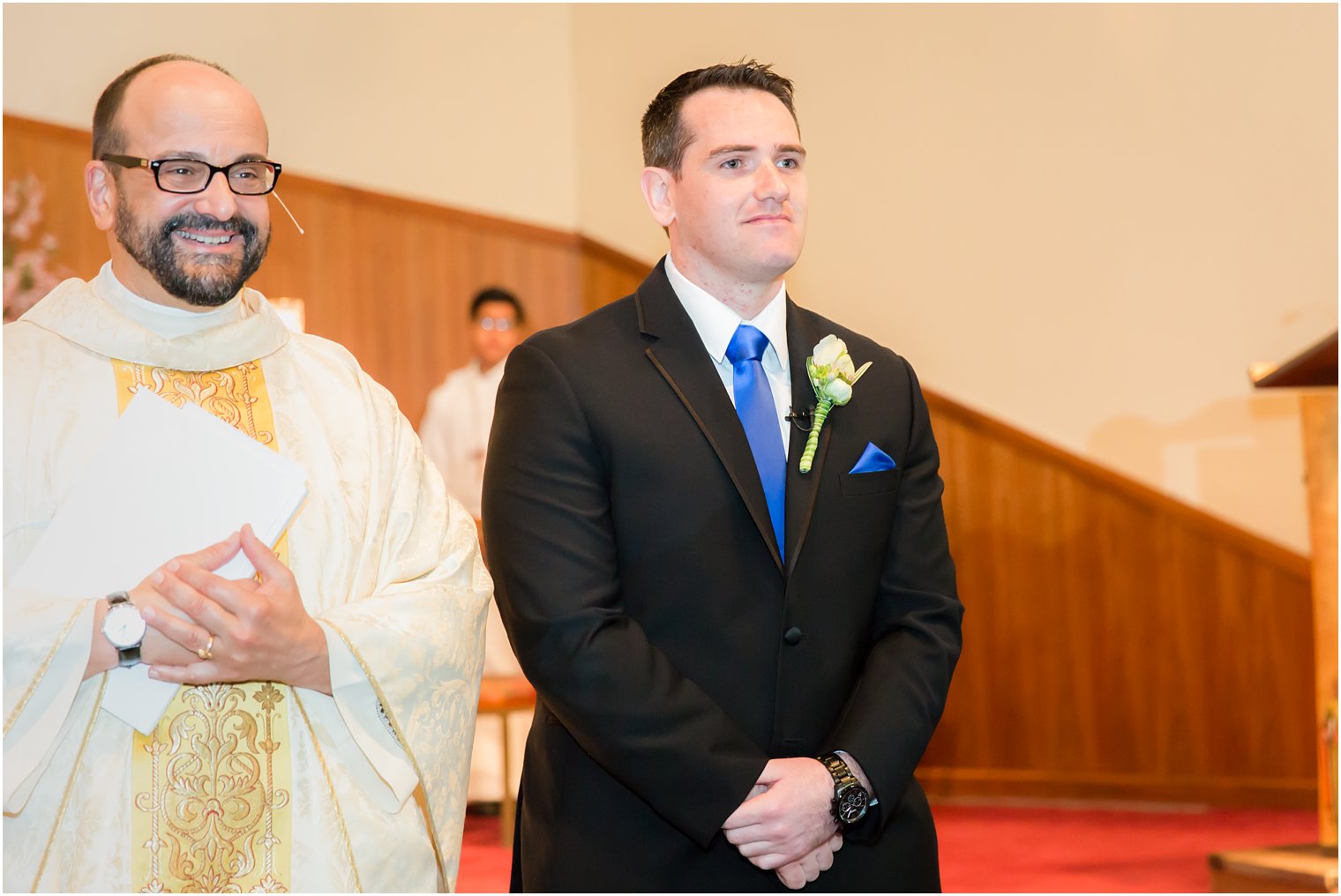 Groom's first look at church