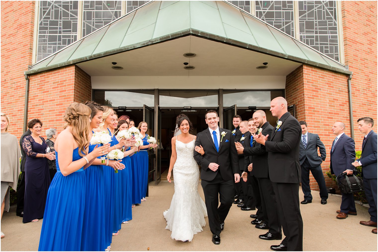 Bride and groom's church exit