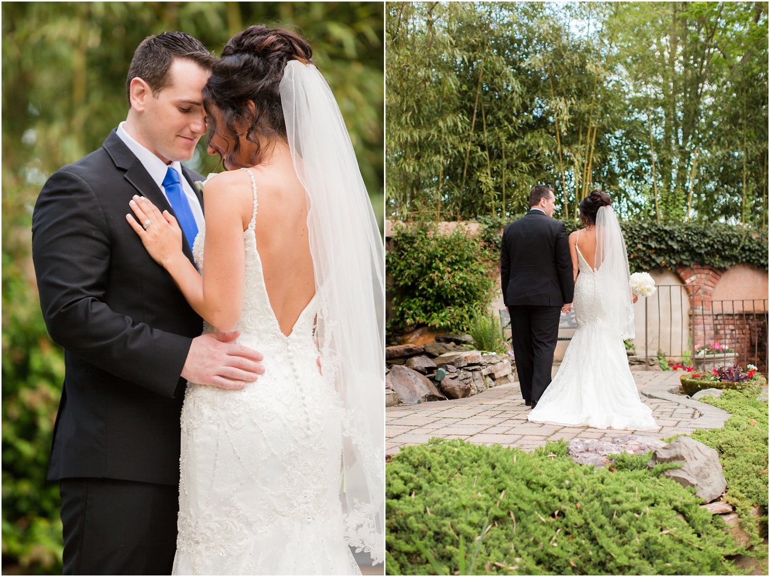 Romantic bride and groom photos