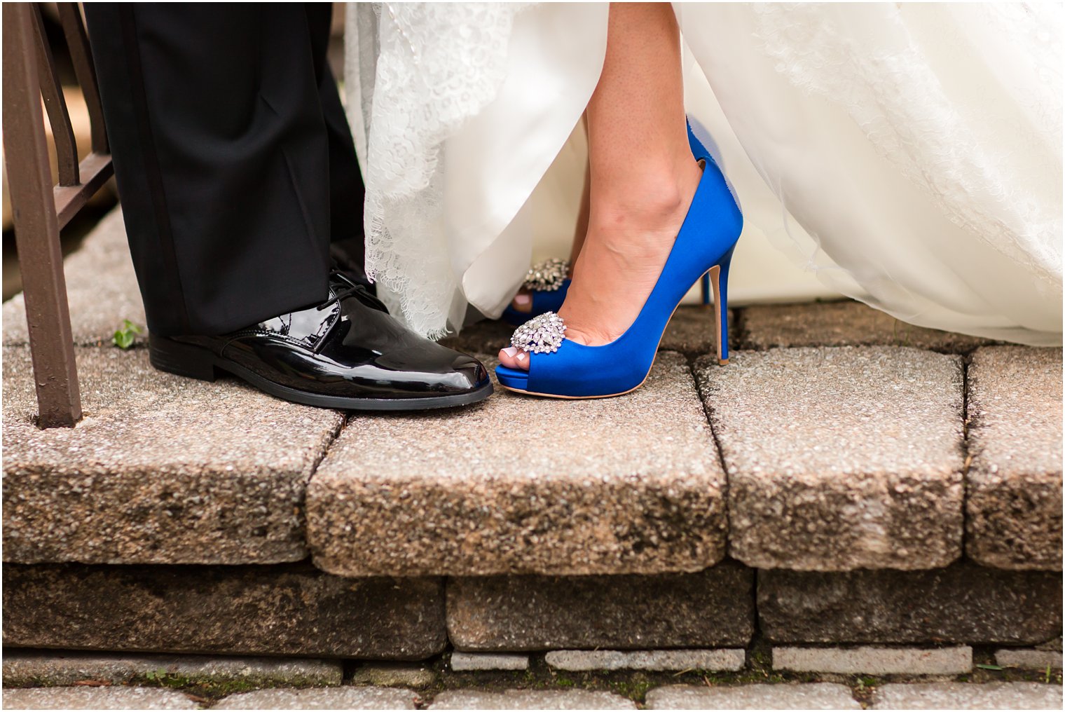 Bride and groom shoe photo