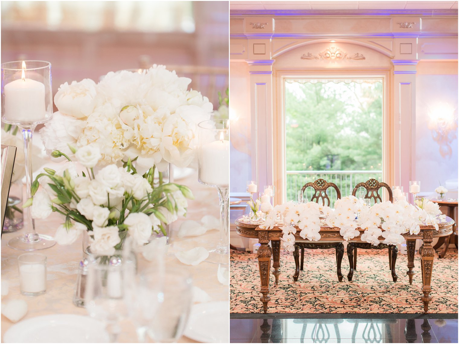 Sweetheart table with orchids