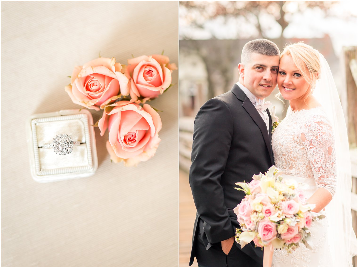 Bride and groom at Divine Park in Spring Lake | Photo by Idalia Photography