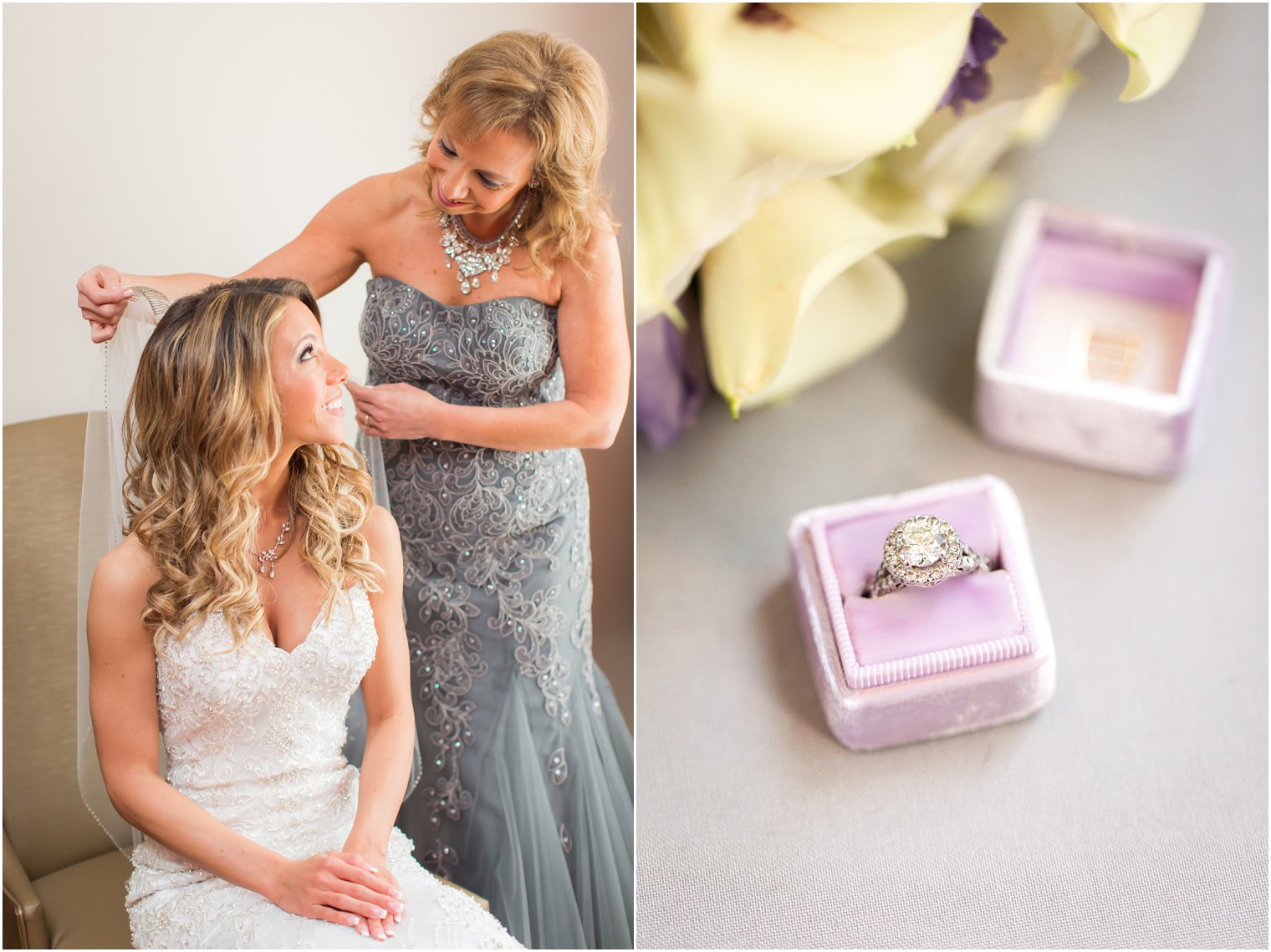 Bride getting ready with her mother | Photos by Idalia Photography