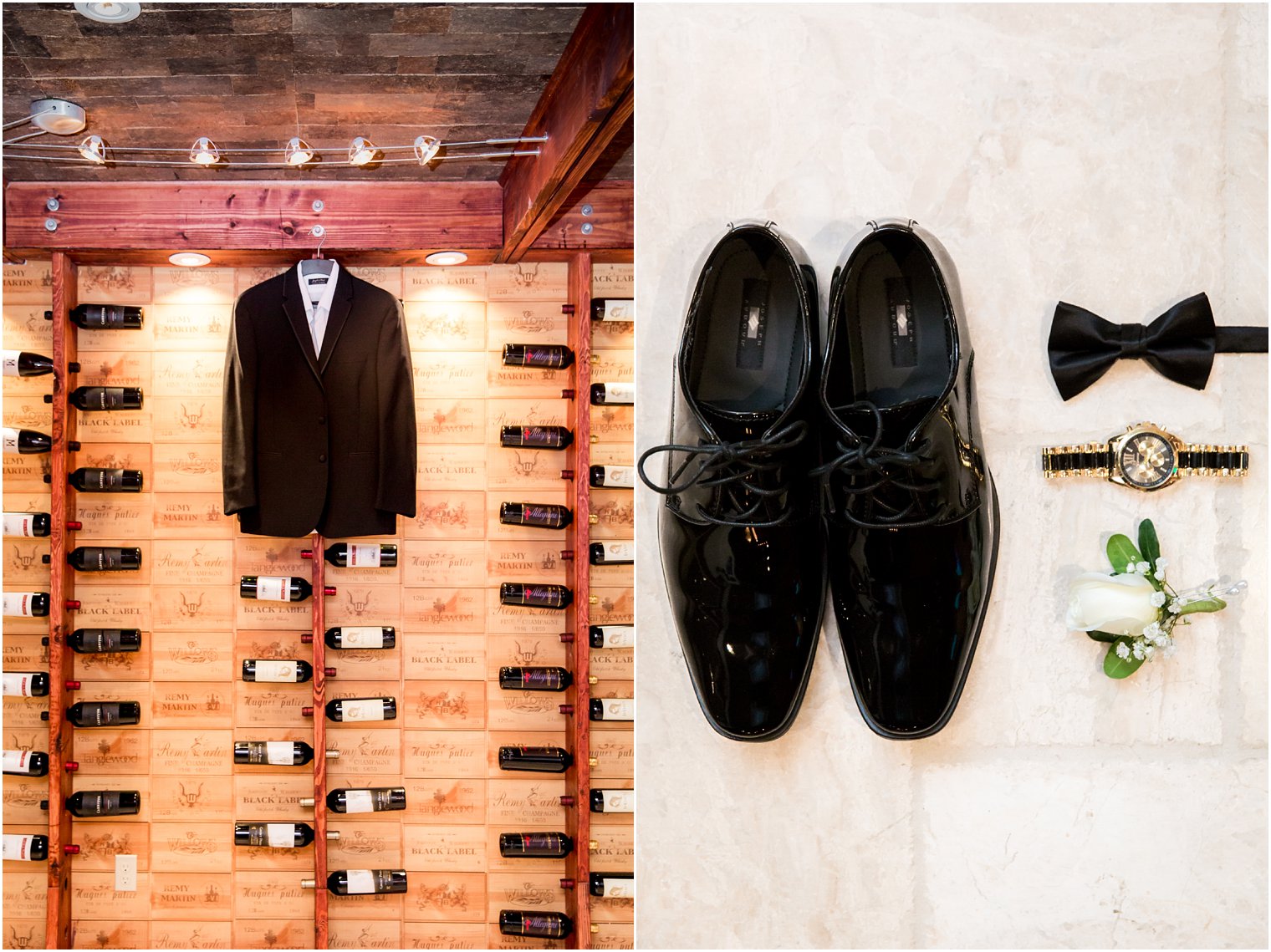 Groom tuxedo, watch, boutonniere | Photos by Idalia Photography