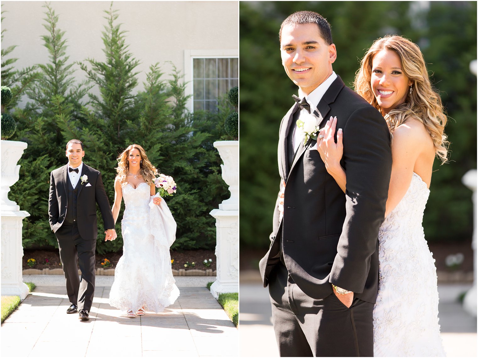 Bride and groom captured by North Jersey Wedding Photographers Idalia Photography