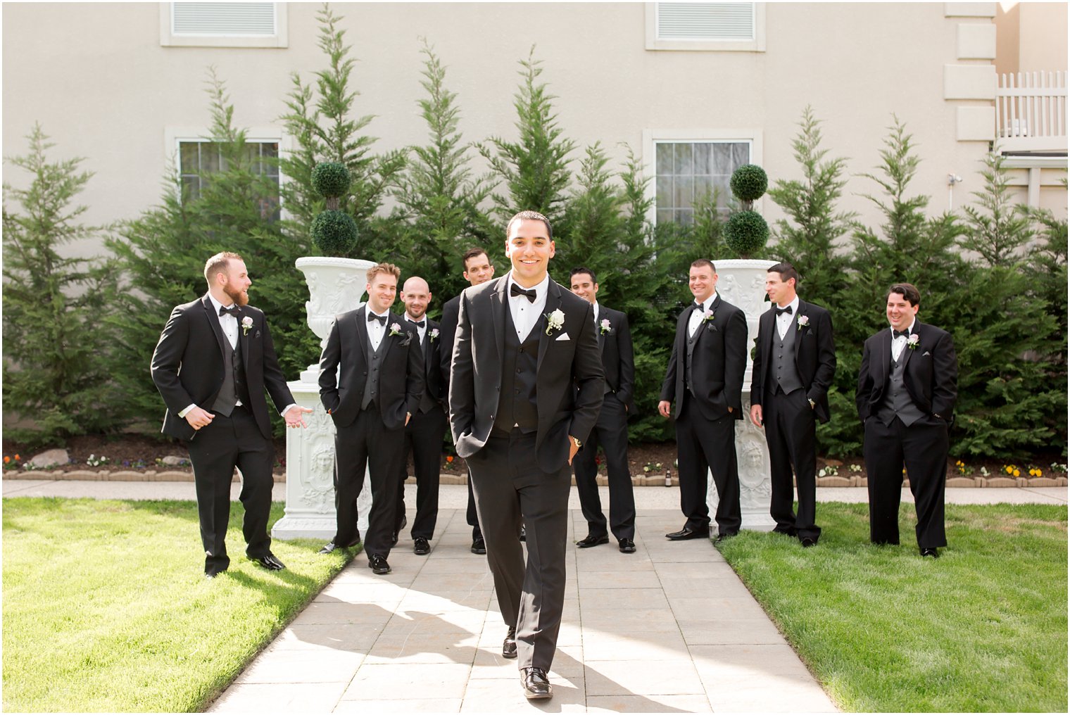 Groomsmen walking | Photos by Idalia Photography