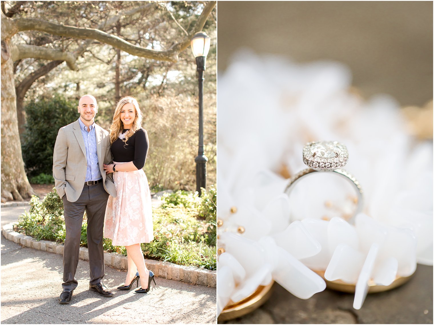 Engagement in Fort Tryon Park | Hair and Makeup by Pin It Up Bridal